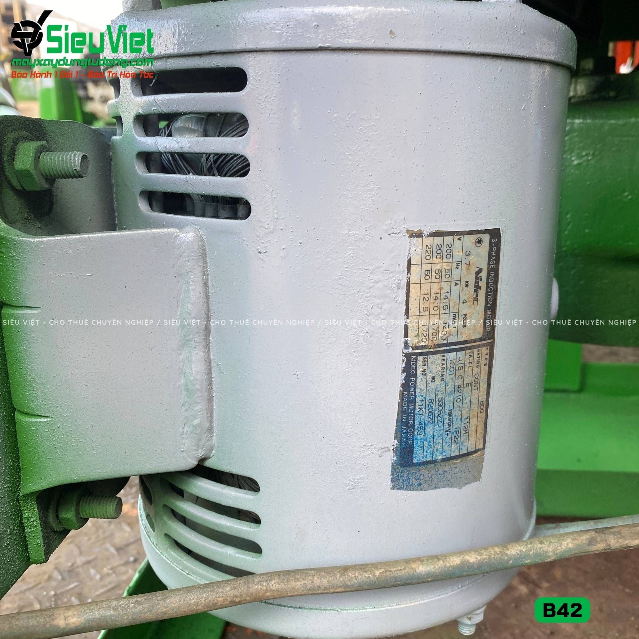 Thuê Tháng Máy uốn sắt phi 10-32 B42 - Điện 380V, 3 Pha