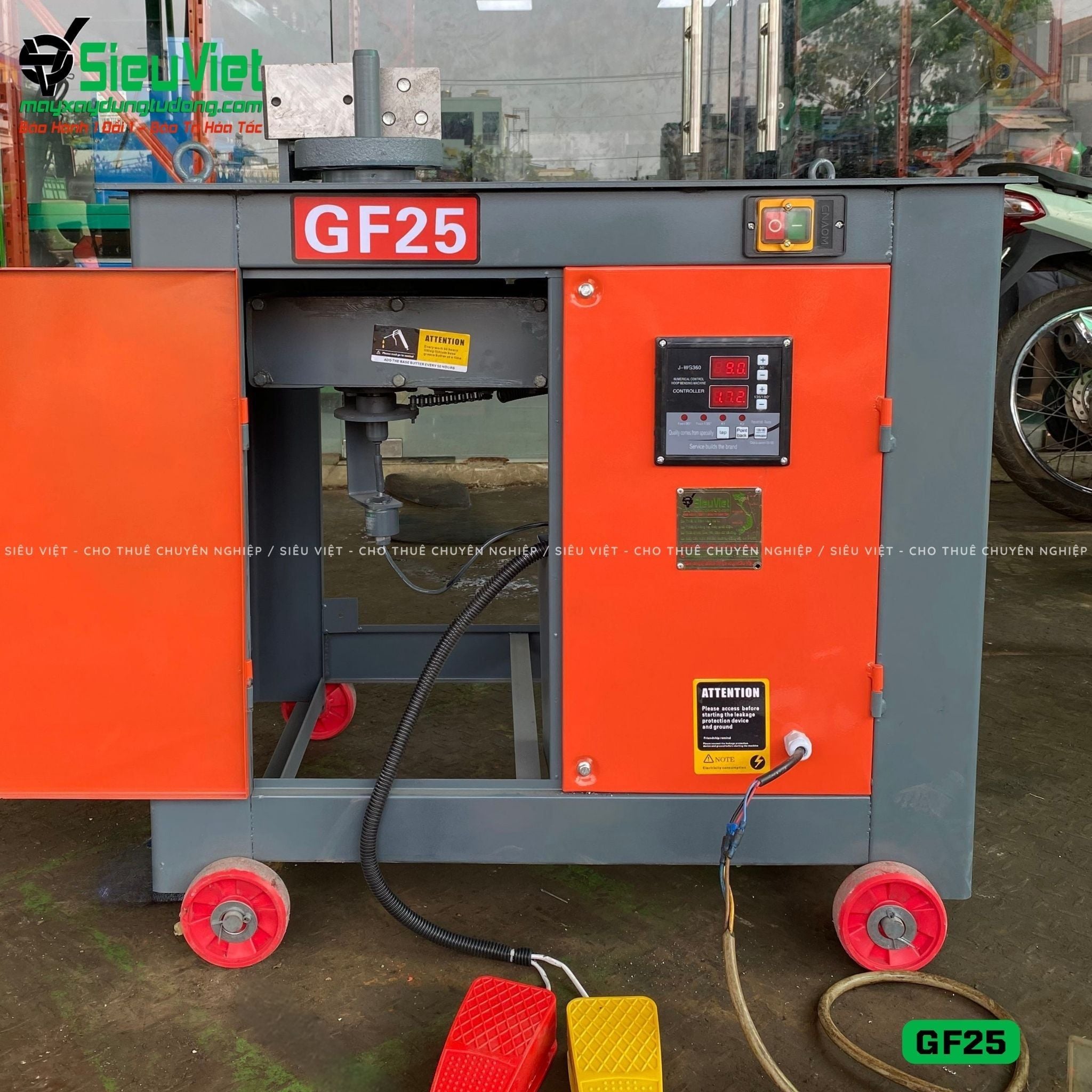 Máy uốn đai sắt GF25 Trung Quốc - Điện 380V, 3 Pha