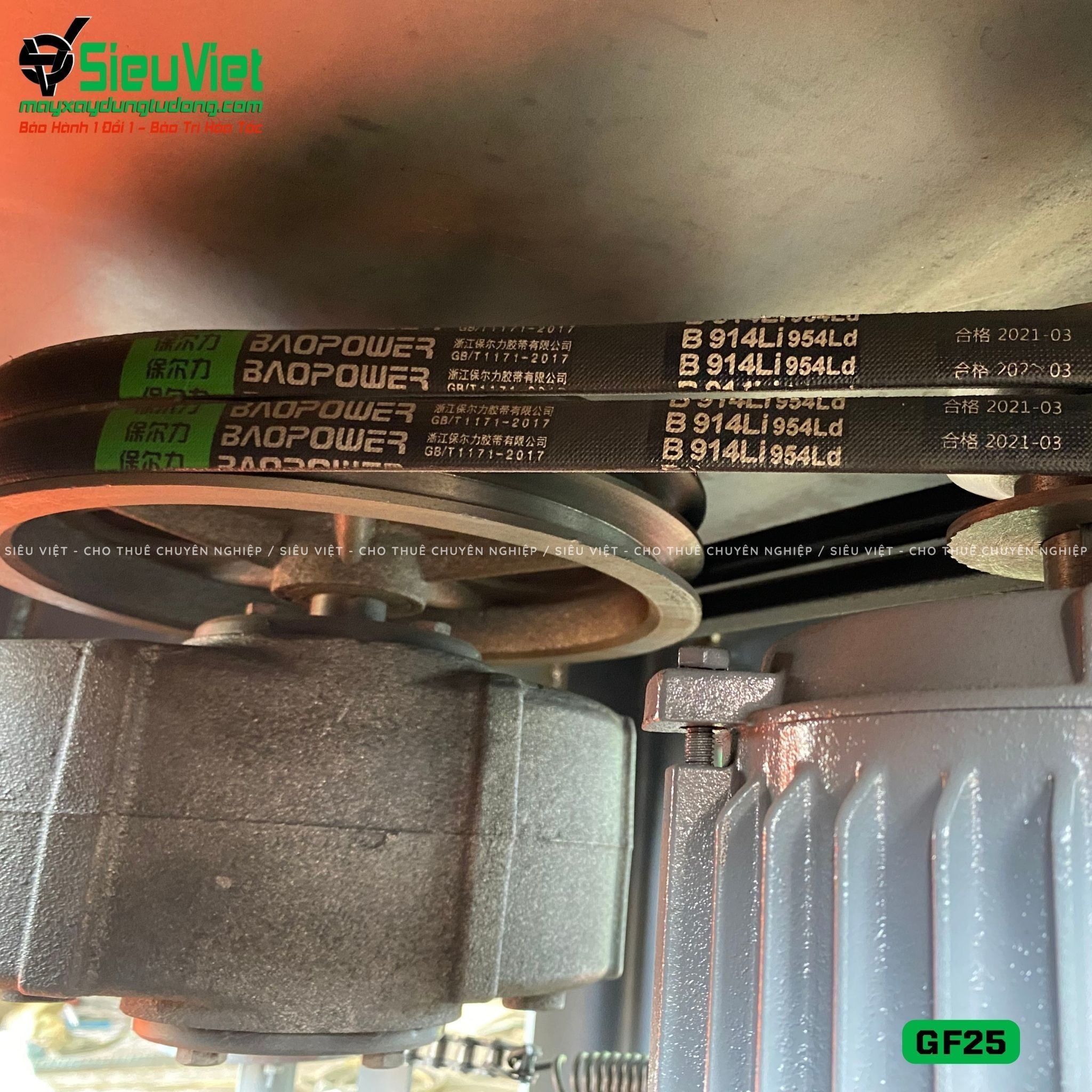 Máy uốn đai sắt GF25 Trung Quốc - Điện 380V, 3 Pha