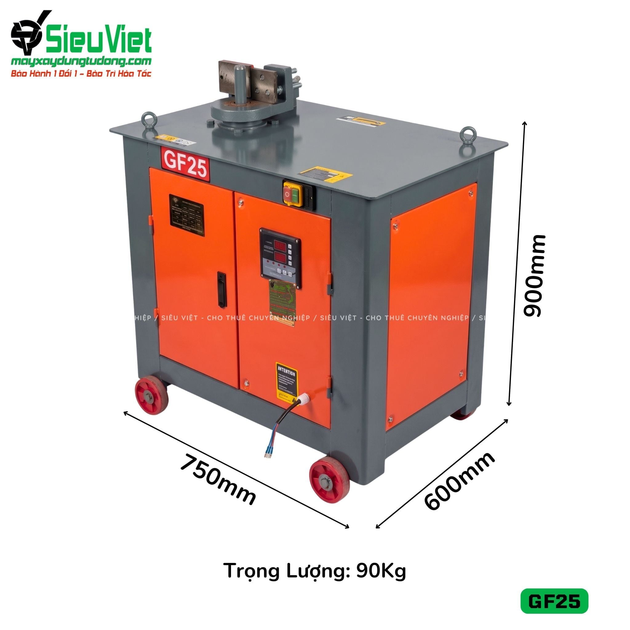 Máy uốn đai sắt GF25 Trung Quốc - Điện 380V, 3 Pha