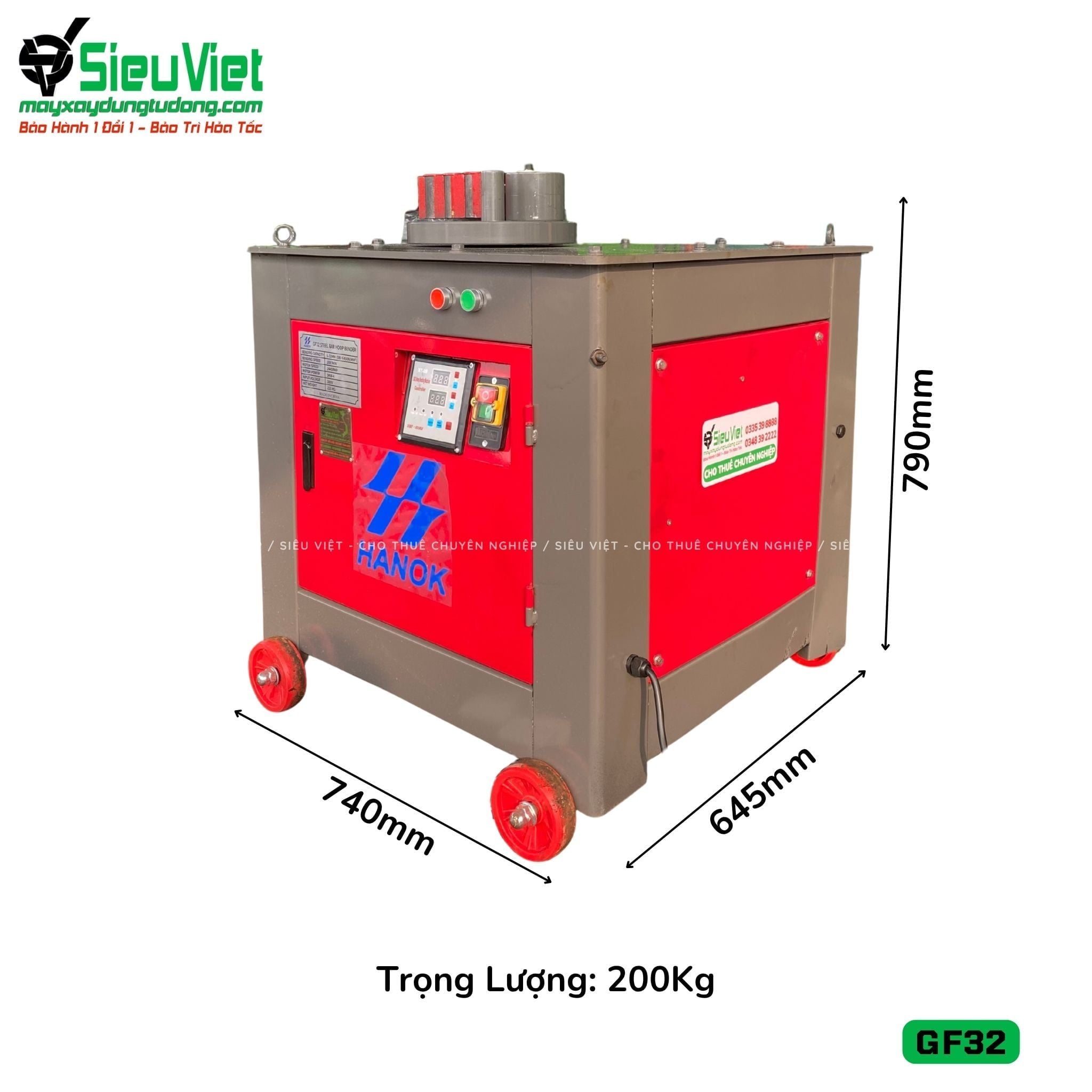 Máy uốn sắt GF32 Trung Quốc - Điện 380V, 3 Pha