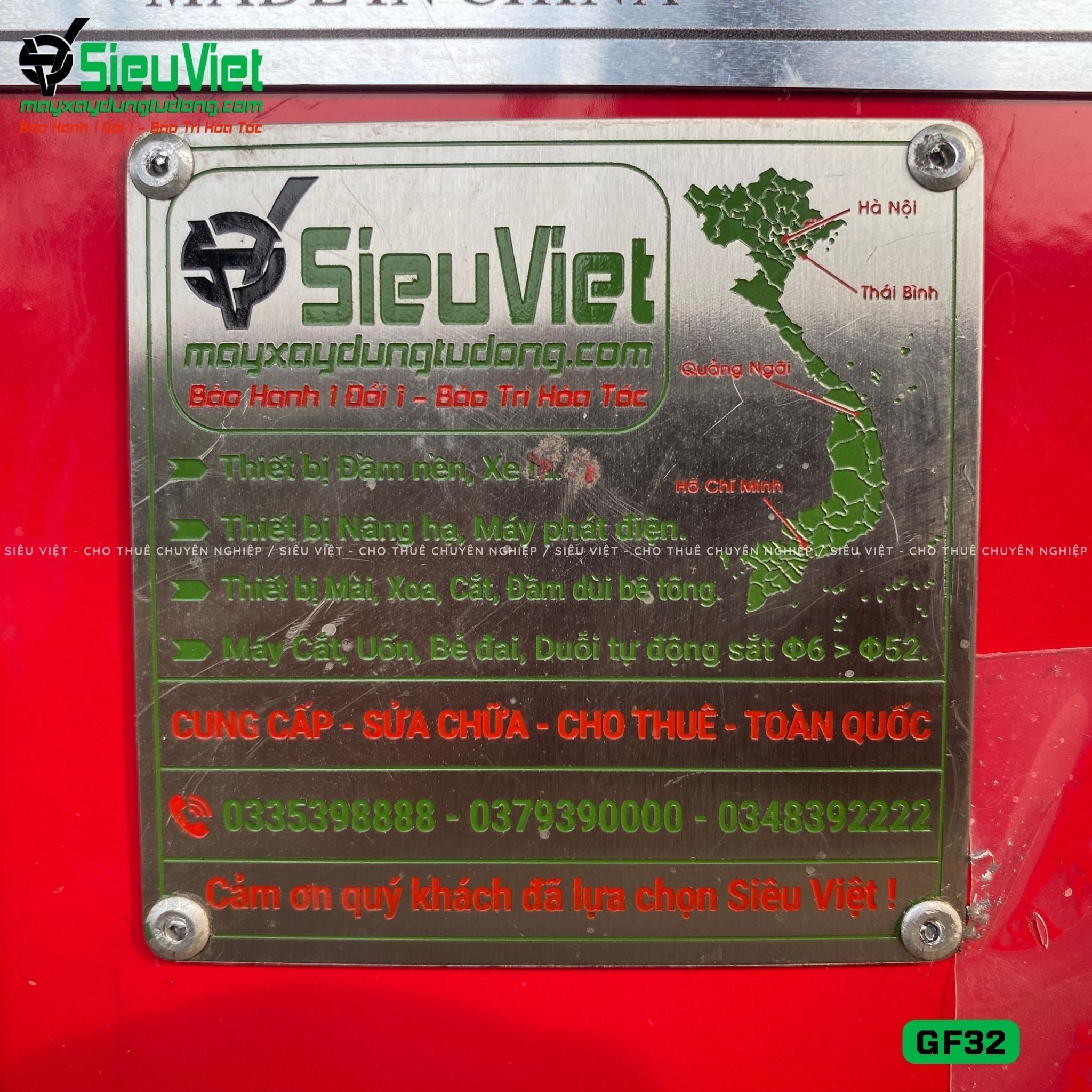 Máy uốn sắt GF32 Trung Quốc - Điện 380V, 3 Pha