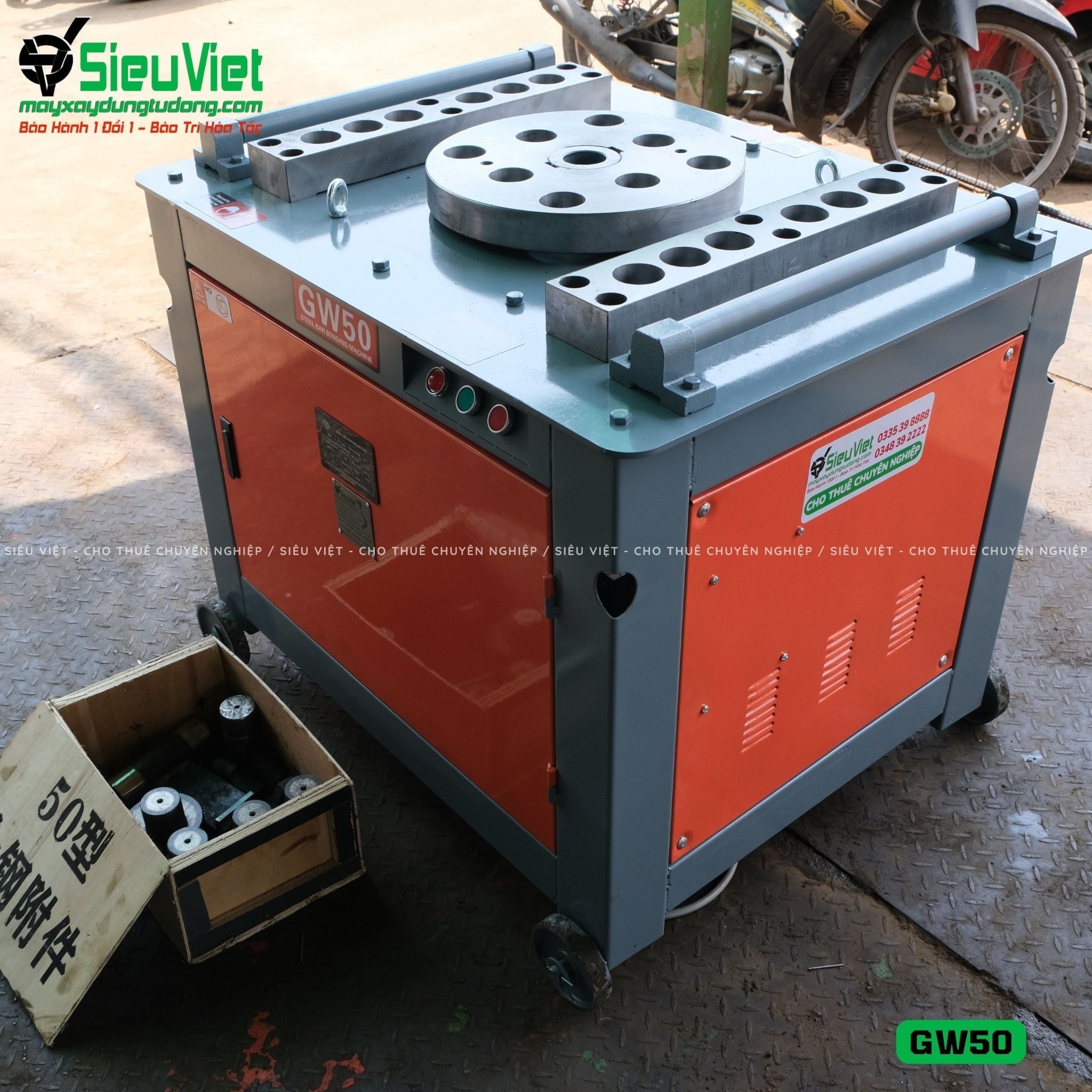 Máy uốn sắt GW50 Trung Quốc - Điện 380V, 3 Pha