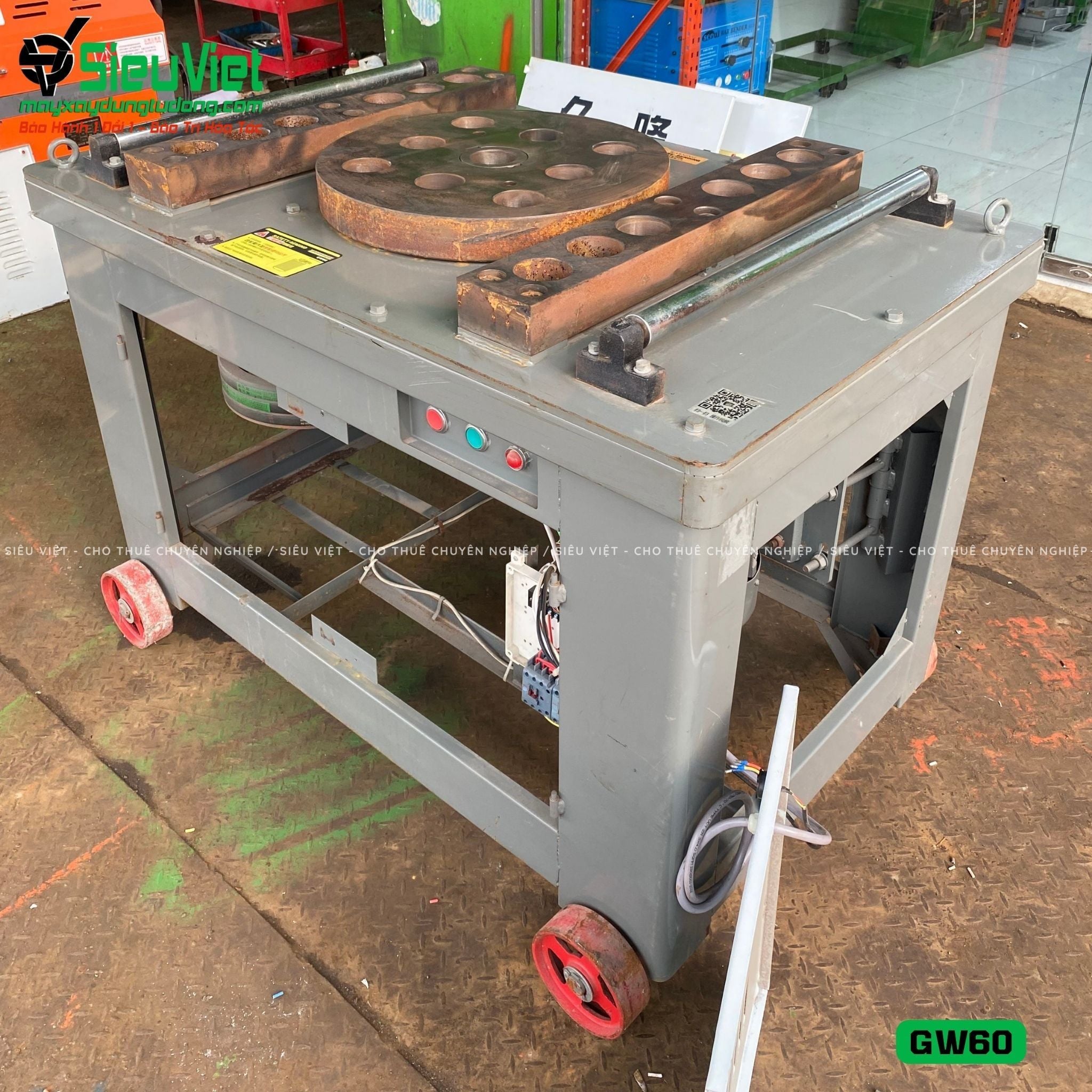 Máy uốn thép GW60 Kowloon Trung Quốc - Điện 380V, 3 Pha