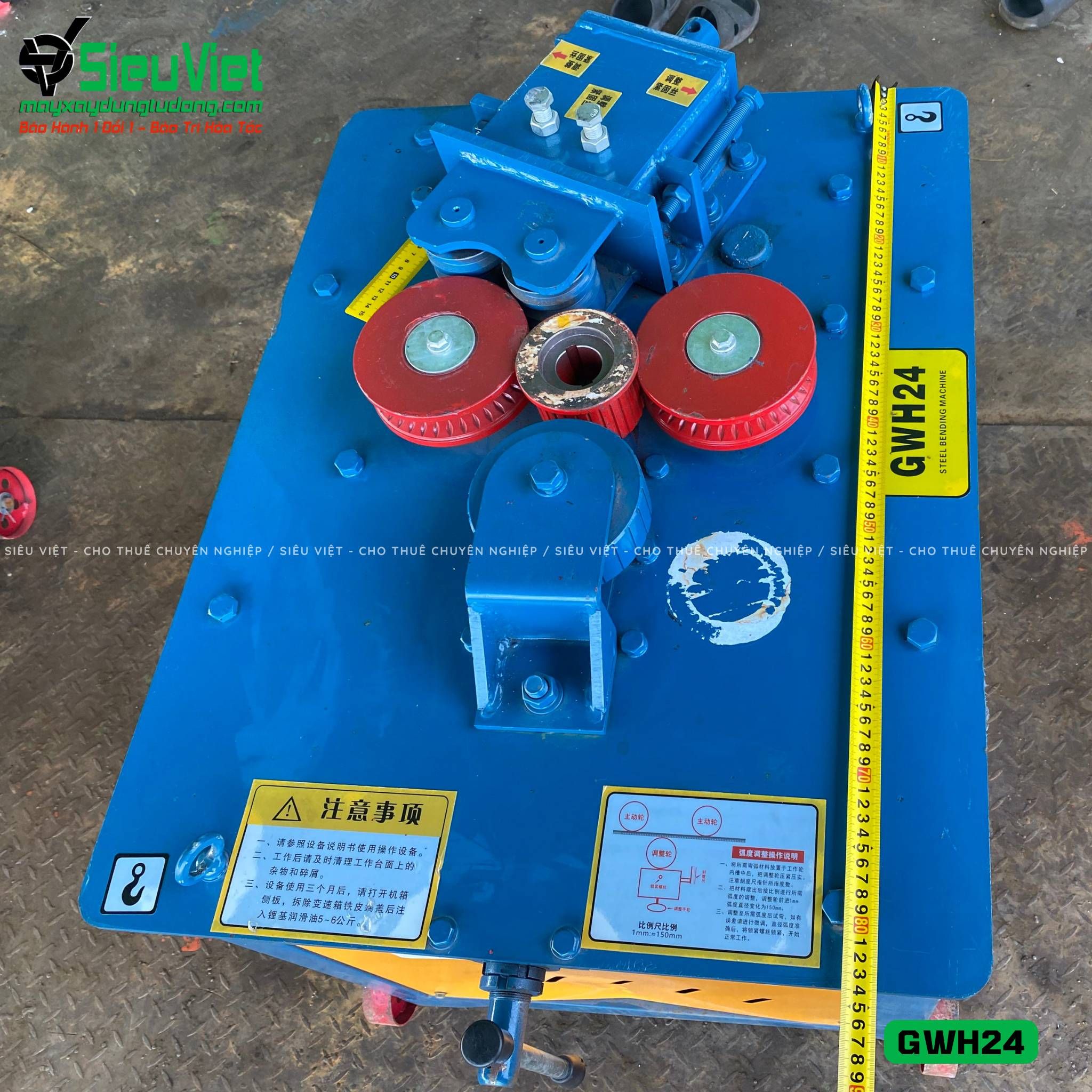 Máy uốn vòng tròn sắt xây dựng GWH1024 - Điện 380v, 3 Pha