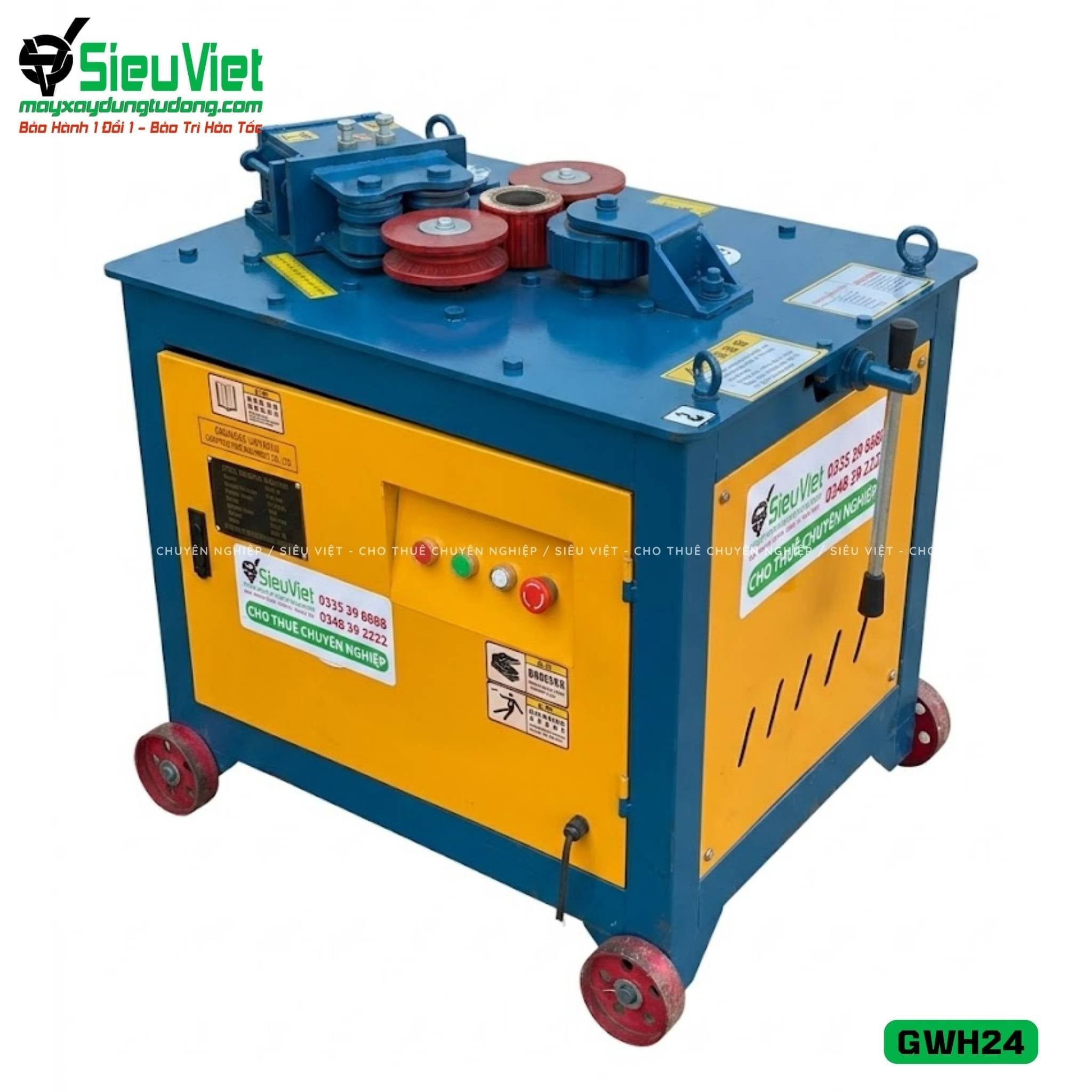 Máy uốn vòng tròn sắt xây dựng GWH1024 - Điện 380v, 3 Pha