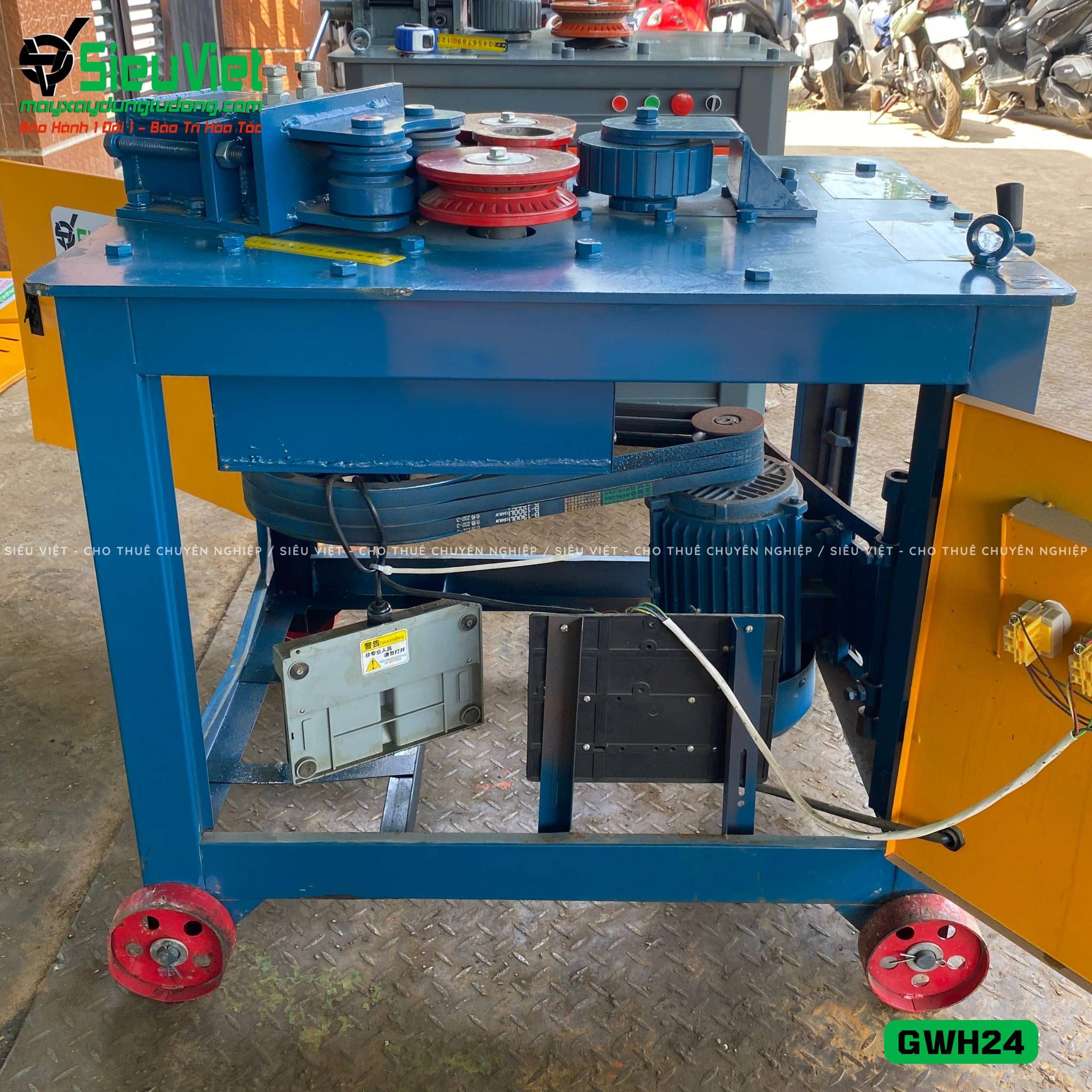 Máy uốn vòng tròn sắt xây dựng GWH1024 - Điện 380v, 3 Pha