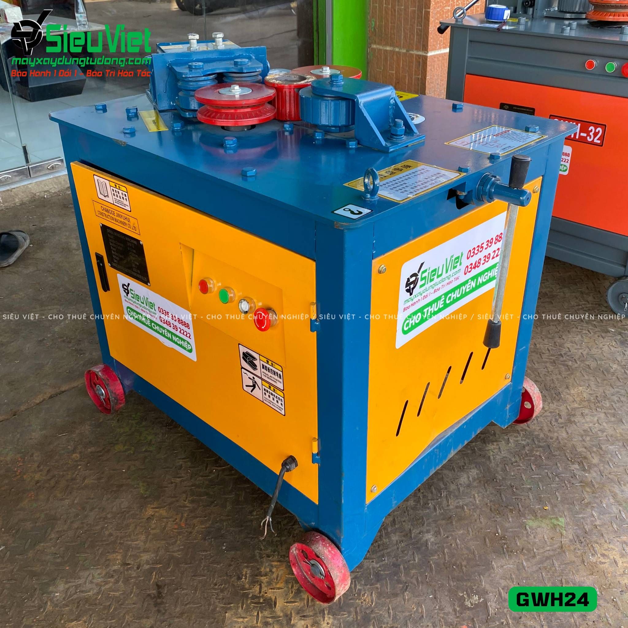 Máy uốn vòng tròn sắt xây dựng GWH1024 - Điện 380v, 3 Pha