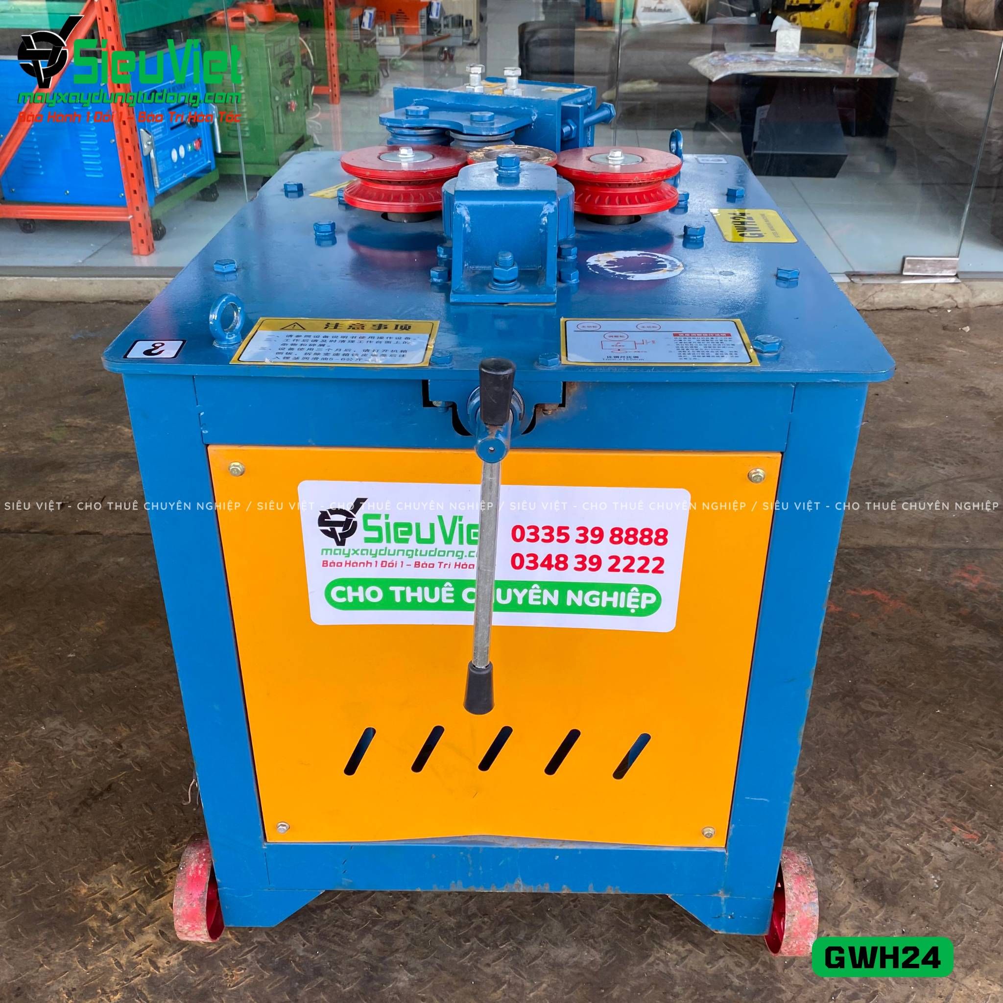 Máy uốn vòng tròn sắt xây dựng GWH1024 - Điện 380v, 3 Pha