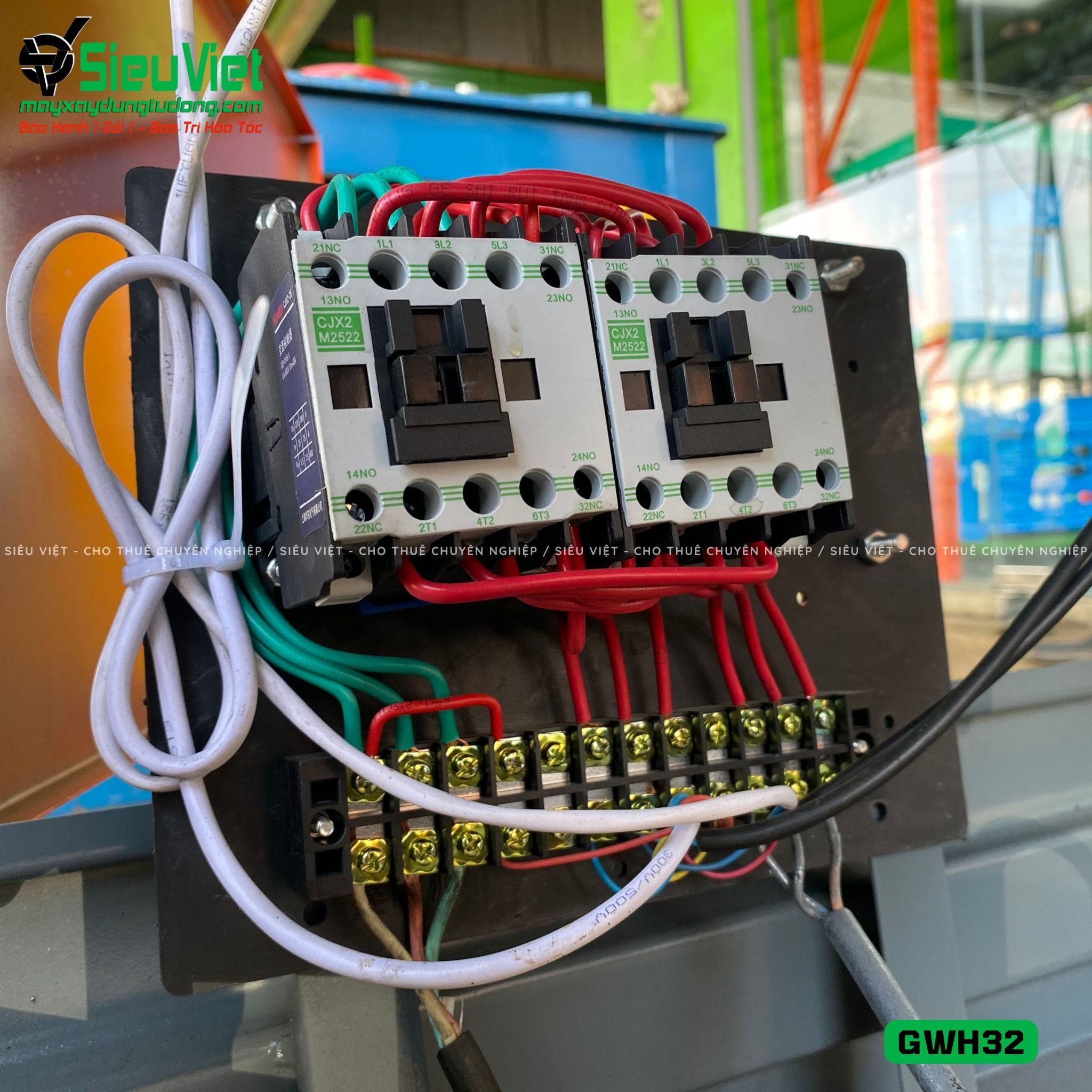 Máy uốn tròn sắt xây dựng phi 10-25 GWH32 - Điện 380v, 3 Pha
