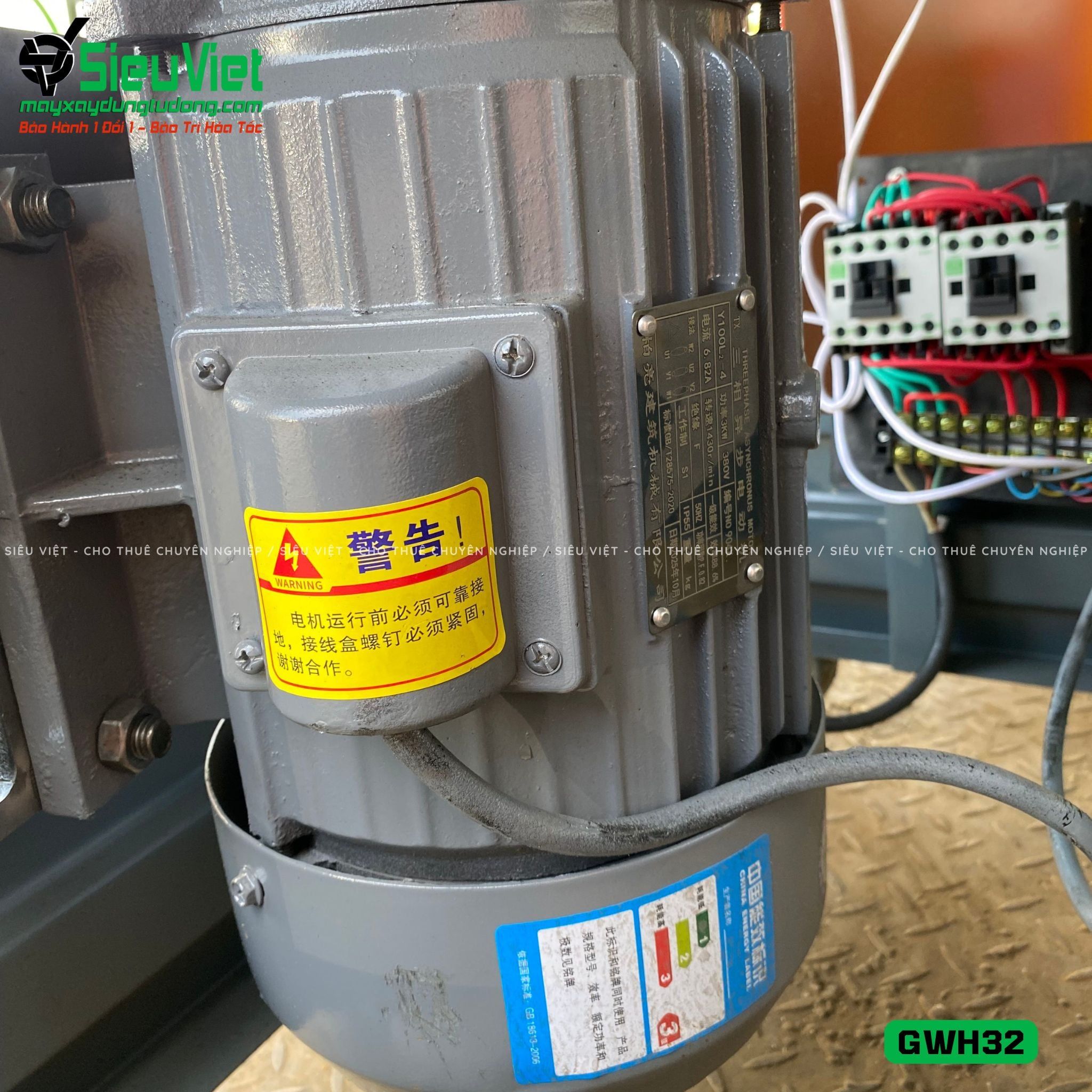 Máy uốn tròn sắt xây dựng phi 10-25 GWH32 - Điện 380v, 3 Pha