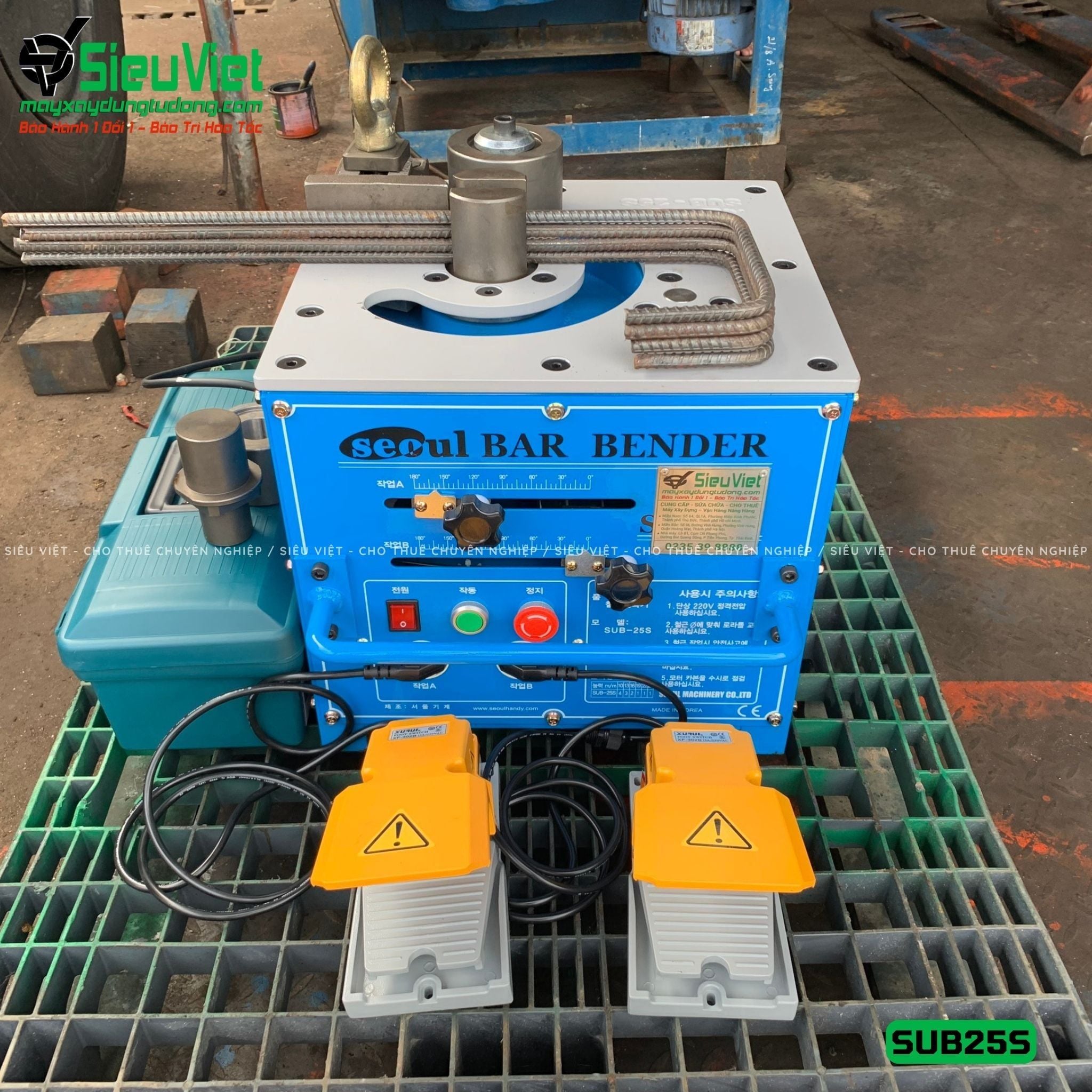 Máy uốn sắt phi 25 Hàn Quốc Seoul SUB-25S - Điện 220v, 1 Pha