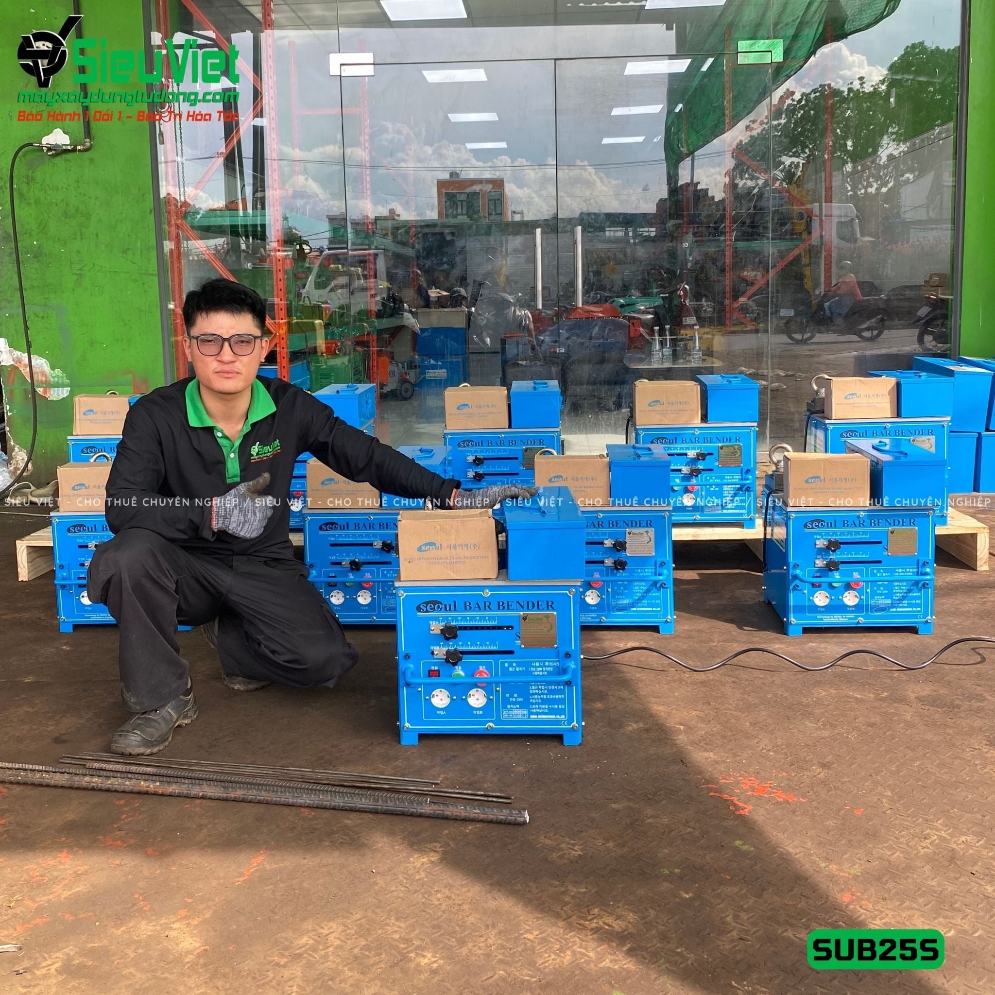 Máy uốn sắt phi 25 Hàn Quốc Seoul SUB-25S - Điện 220v, 1 Pha