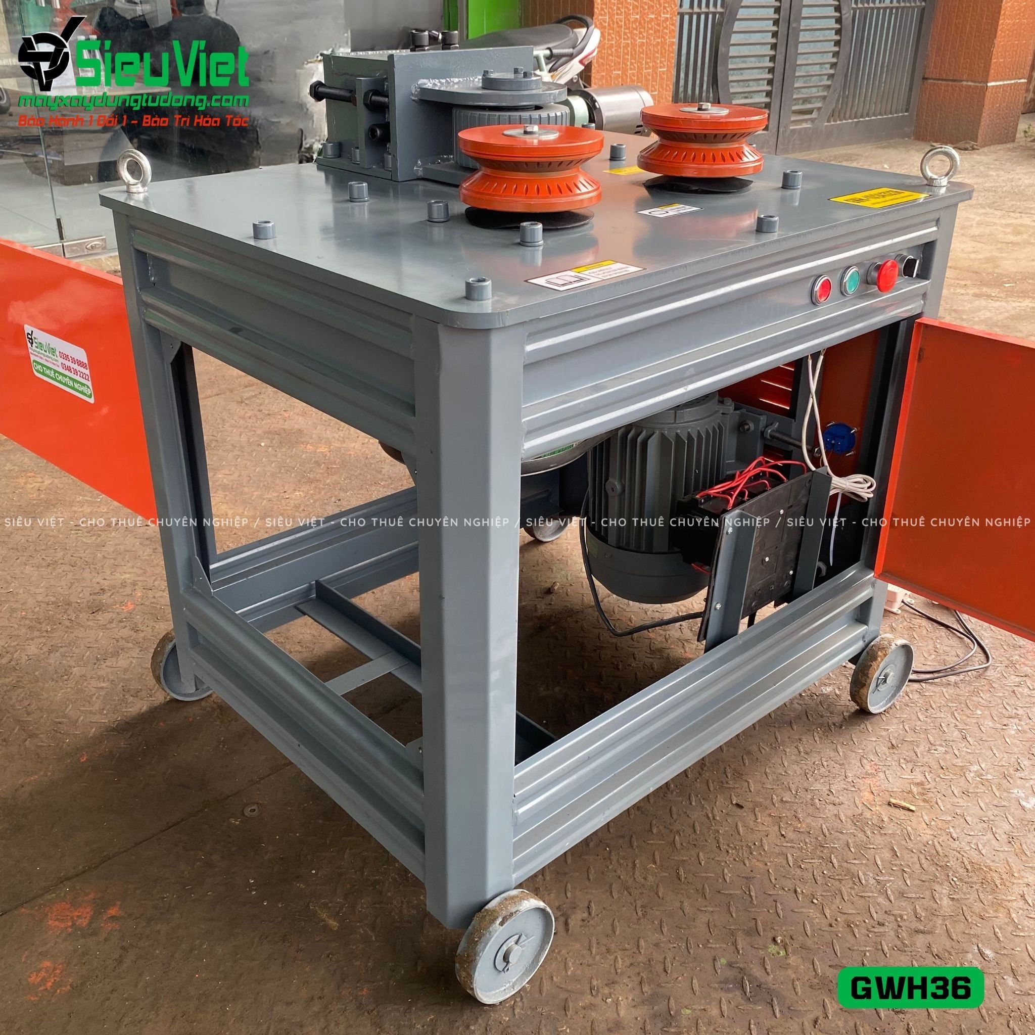 Thuê Tháng Máy uốn tròn sắt phi 12-28 GWH36 - Điện 380v, 3 Pha