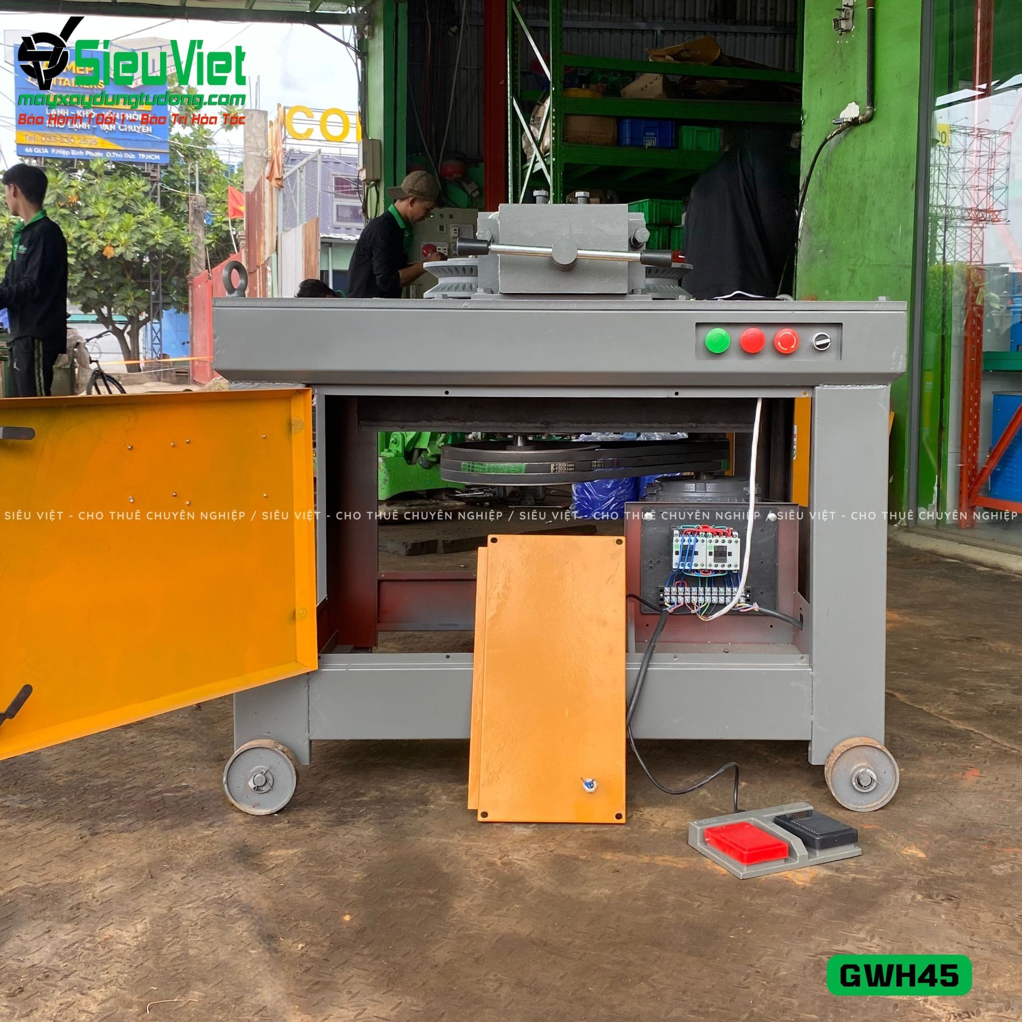 Thuê Tháng Máy uốn tròn sắt phi 16-40 GWH45 - Điện 380v, 3 pha