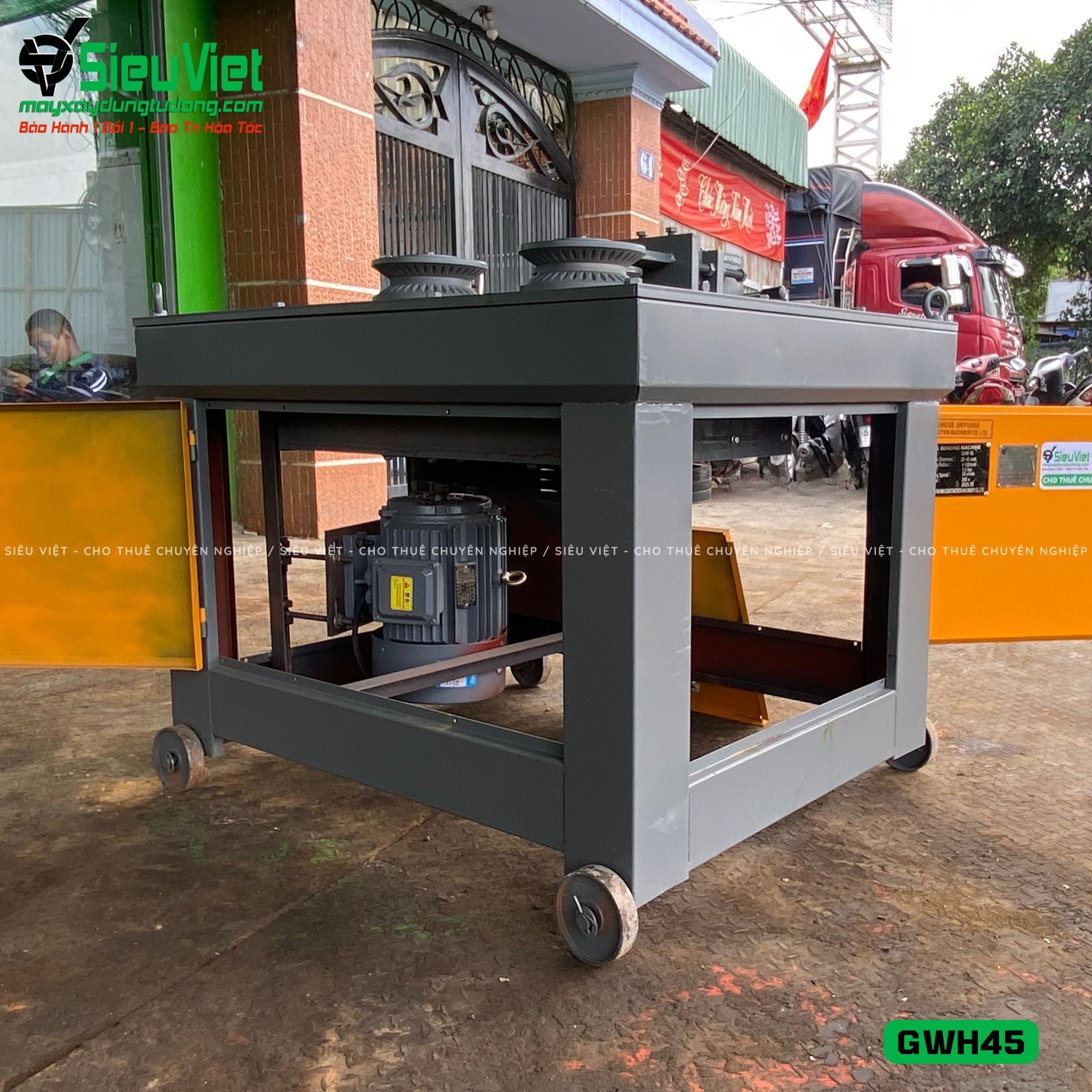 Máy uốn tròn sắt xây dựng phi 16-40 GWH45 - Điện 380v, 3 Pha