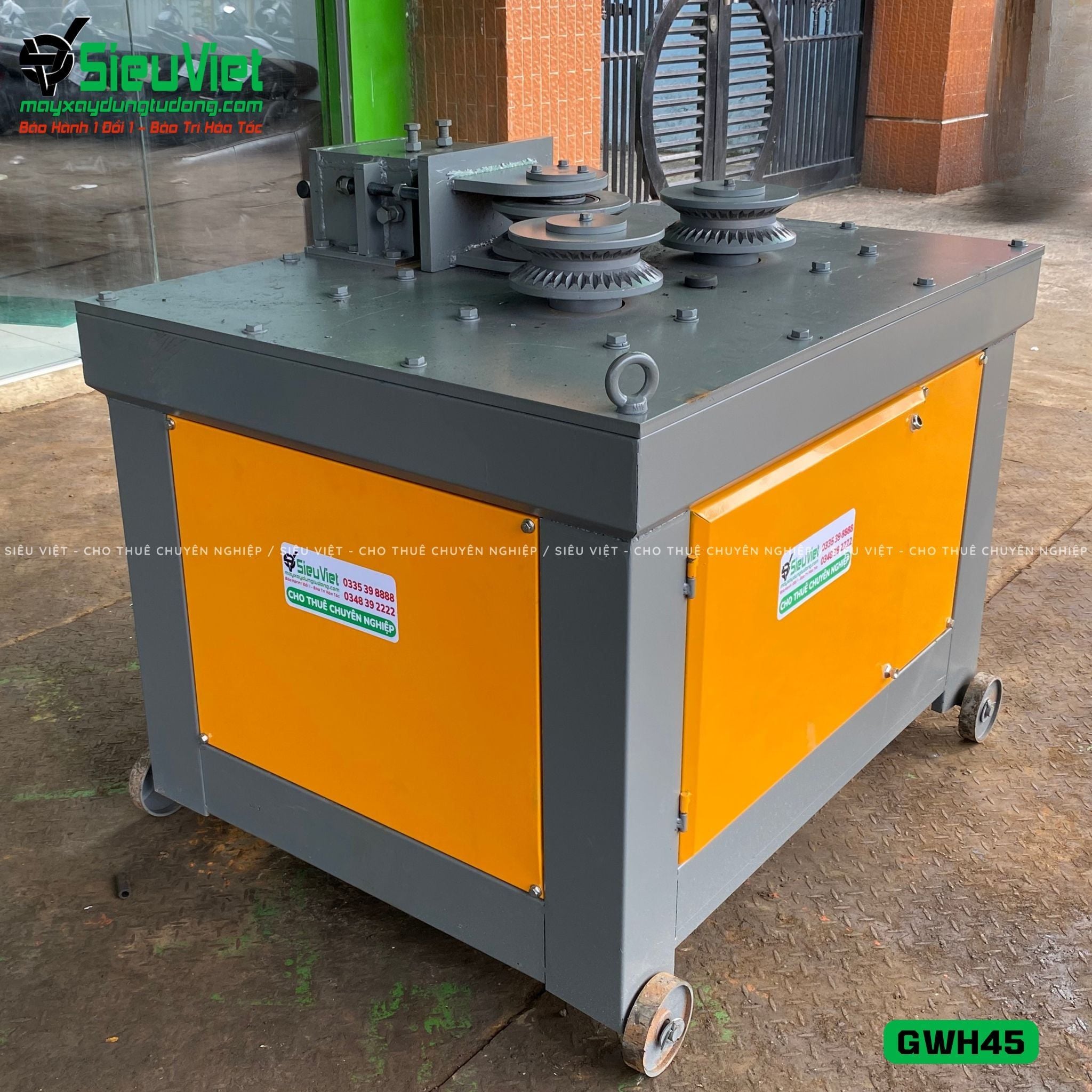 Máy uốn tròn sắt xây dựng phi 16-40 GWH45 - Điện 380v, 3 Pha