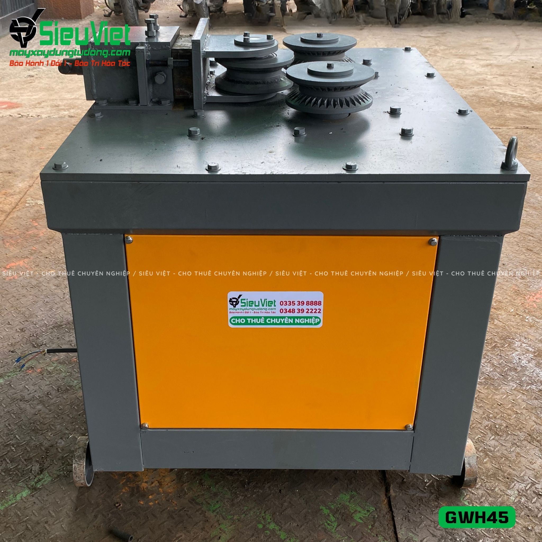 Máy uốn tròn sắt xây dựng phi 16-40 GWH45 - Điện 380v, 3 Pha