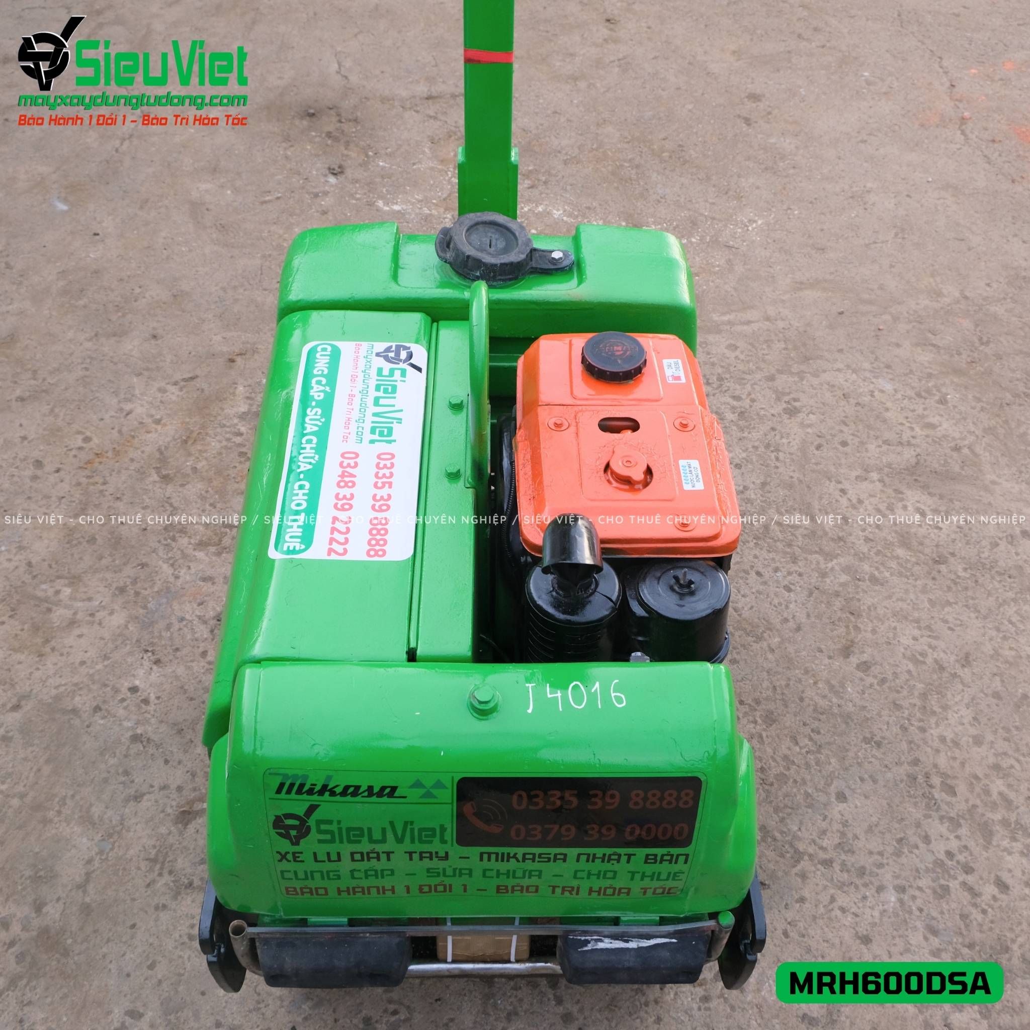 Xe lu rung dắt tay 640Kg Mikasa MRH600DSA Nhật Bản (J4016)