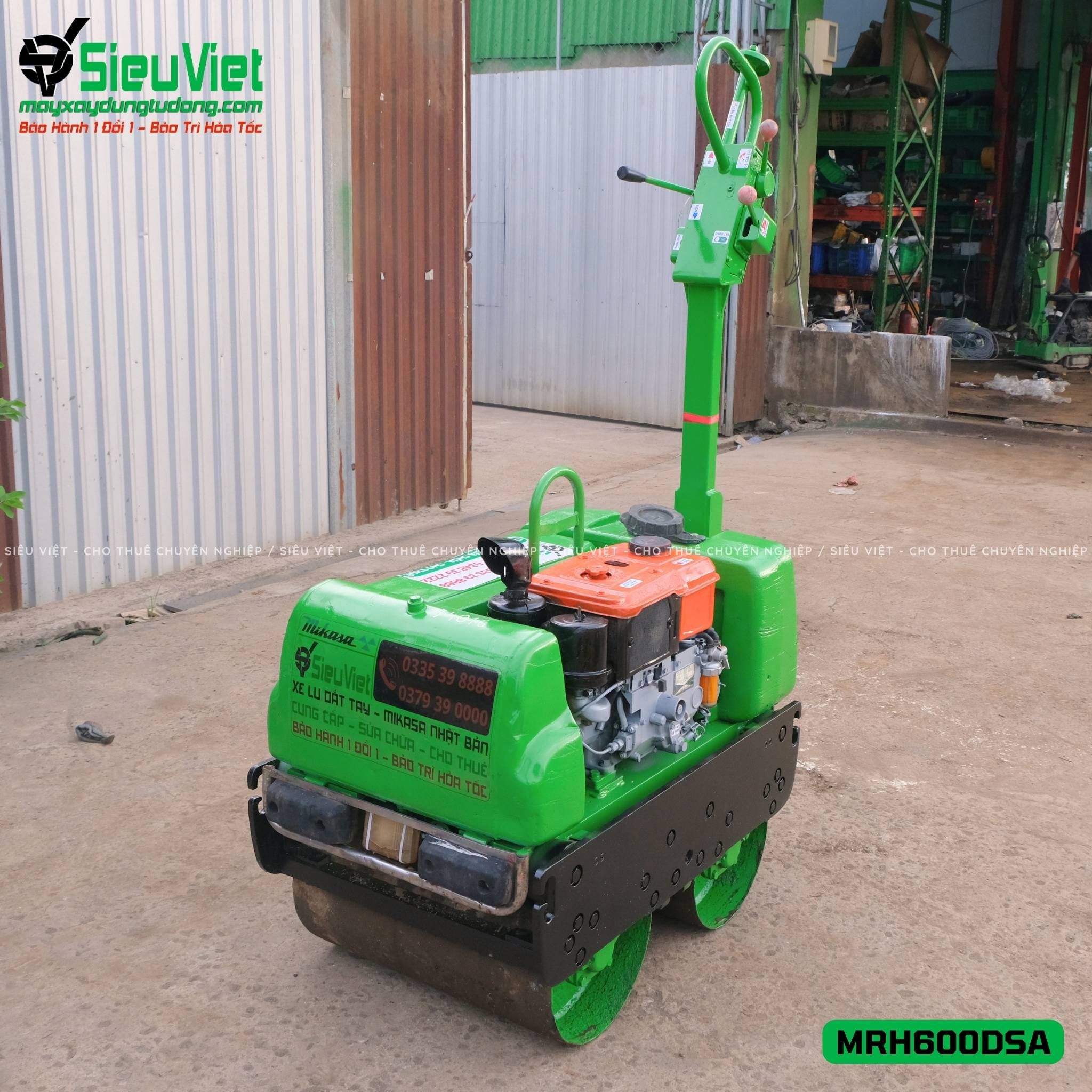 Xe lu rung dắt tay 640Kg Mikasa MRH600DSA Nhật Bản (J4016)