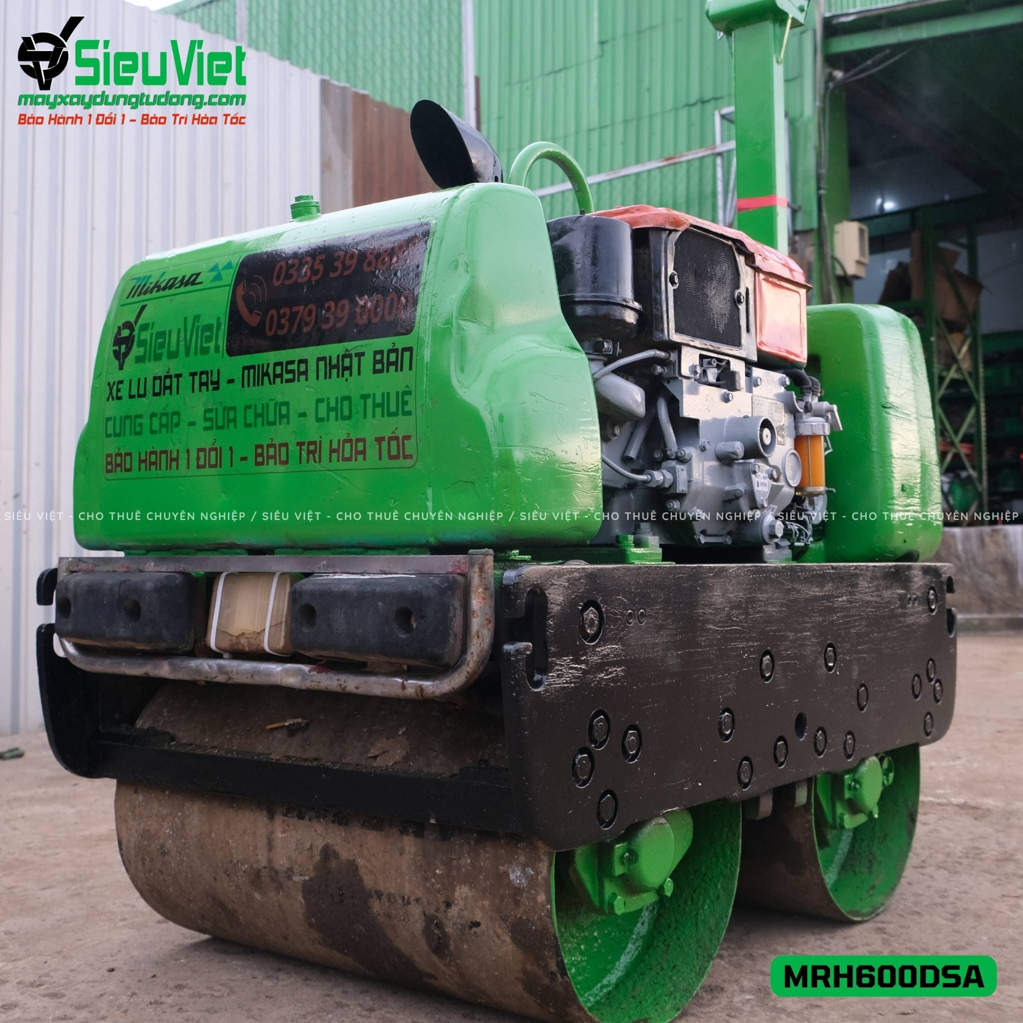 Xe lu rung dắt tay 640Kg Mikasa MRH600DSA Nhật Bản (J4016)