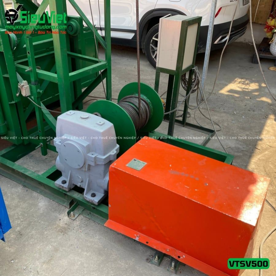 Cho thuê vận thăng Cao 3M 500kg VTSV500 - Điện 380v, 3 pha