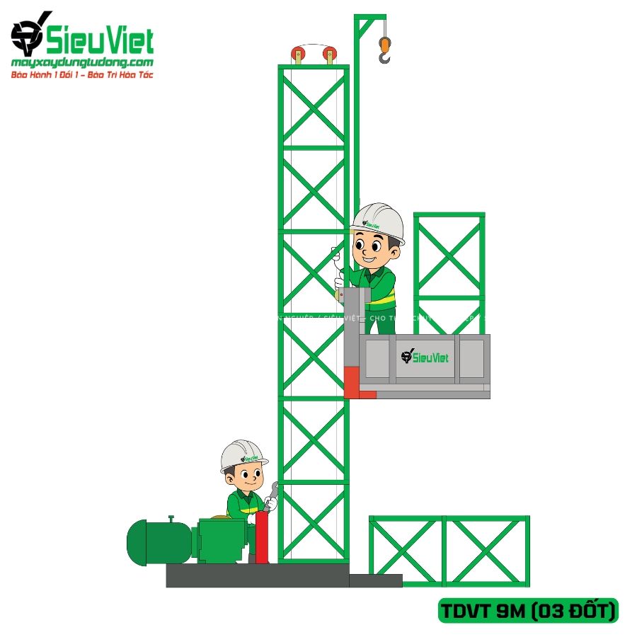 PHÍ THÁO DỠ VẬN THĂNG VTSV CAO 9M (03 ĐỐT)