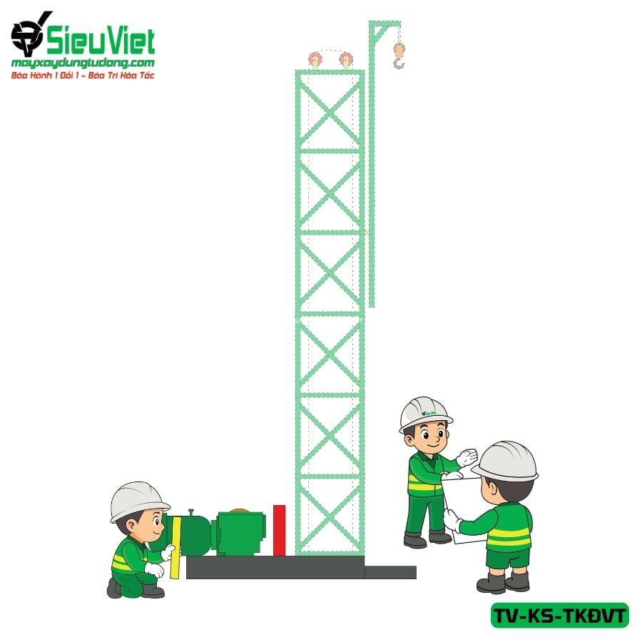 PHÍ TƯ VẤN, KHẢO SÁT, THIẾT KẾ ĐẾ VẬN THĂNG VTSV TẠI CÔNG TRÌNH