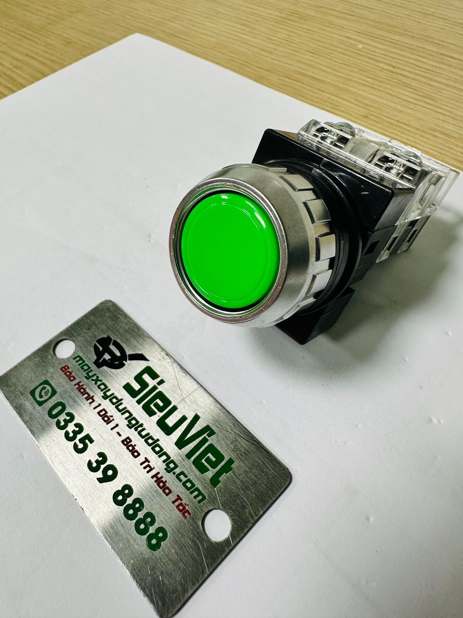 Nút nhấn nhả cổ 25mm Màu Xanh lá - Máy UD25, UD32, SVBDS (S)