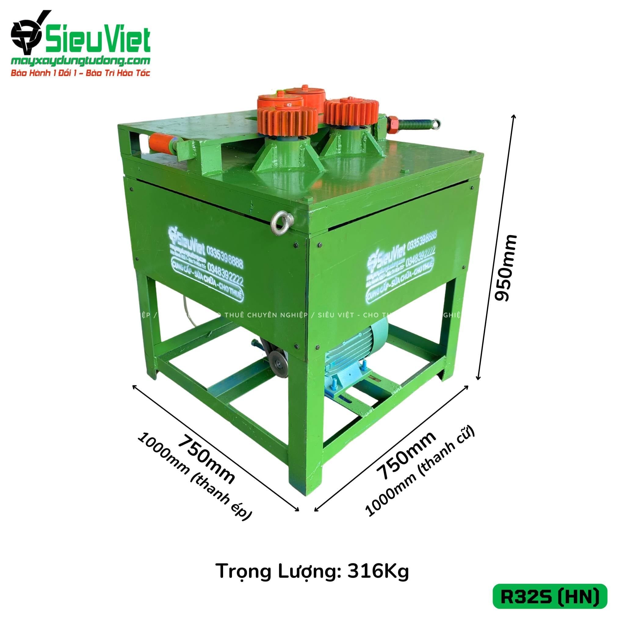 Máy uốn đai tròn phi 28 R32S Việt Nam - Điện 380v, 3 Pha