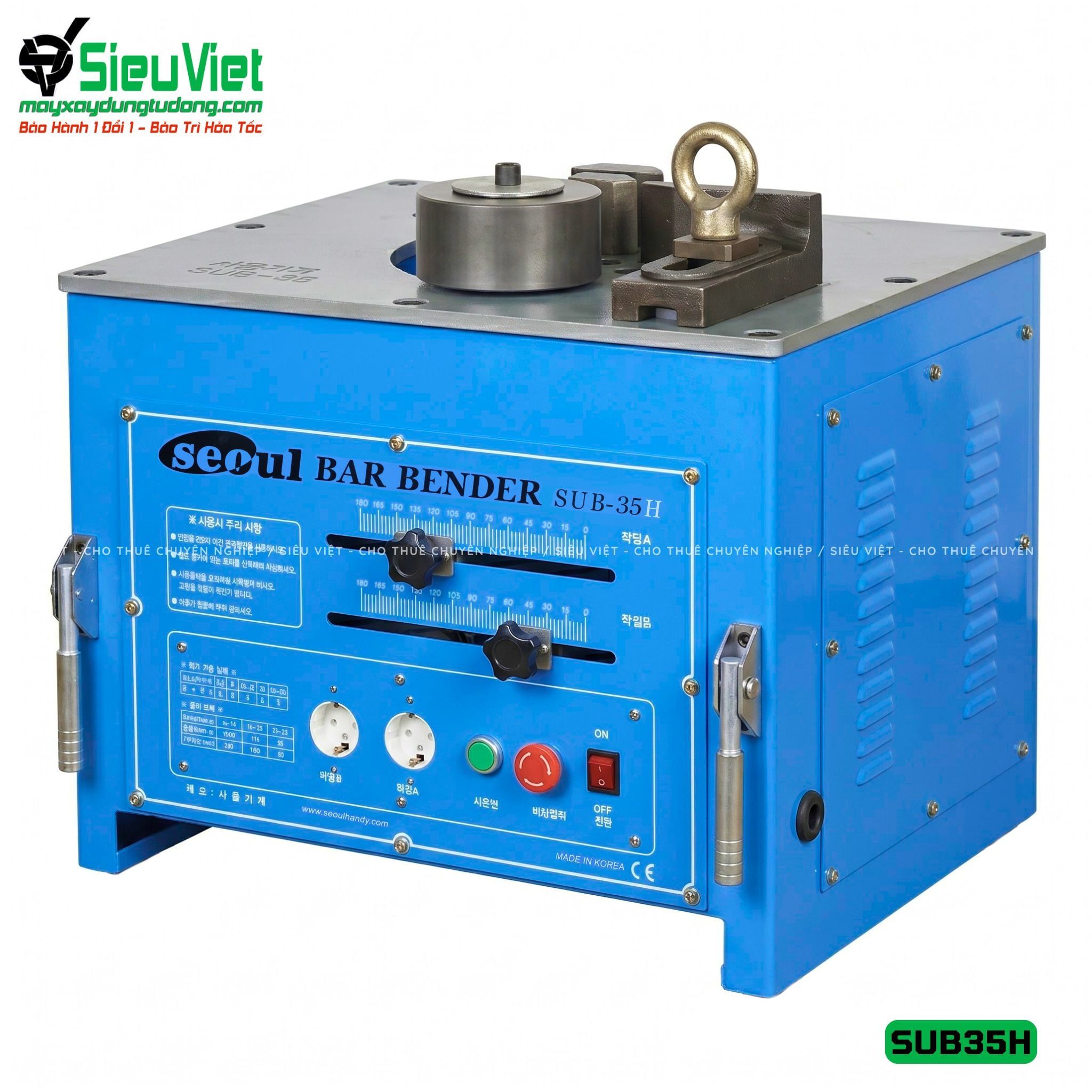 Máy uốn thép phi 32 SUB-35H Seoul Hàn Quốc - Điện 220v, 1 Pha