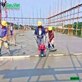 Máy đầm thước nhôm, động cơ xăng