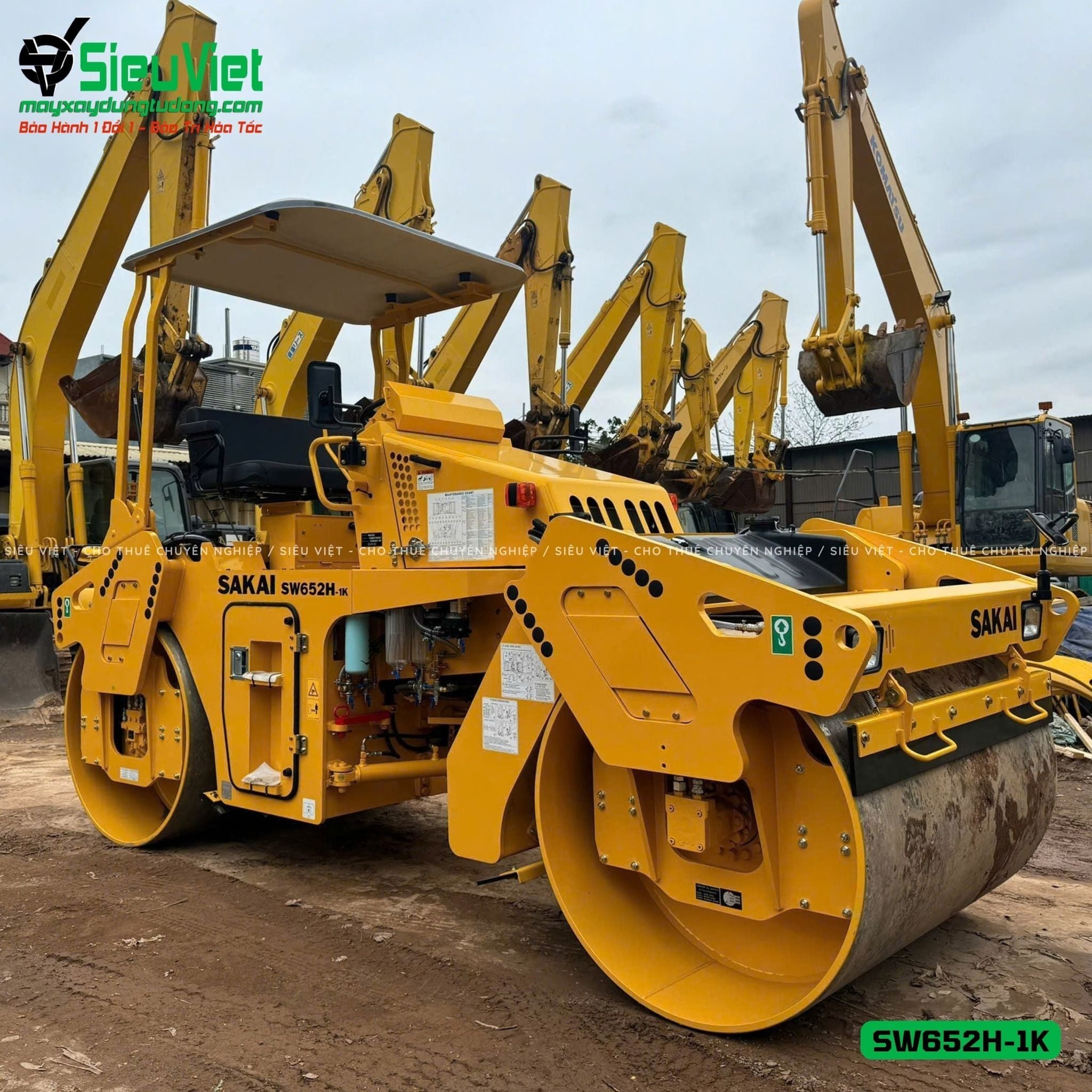 Xe lu rung nhỏ 8 tấn Sakai SW652H-1K Nhật Bản
