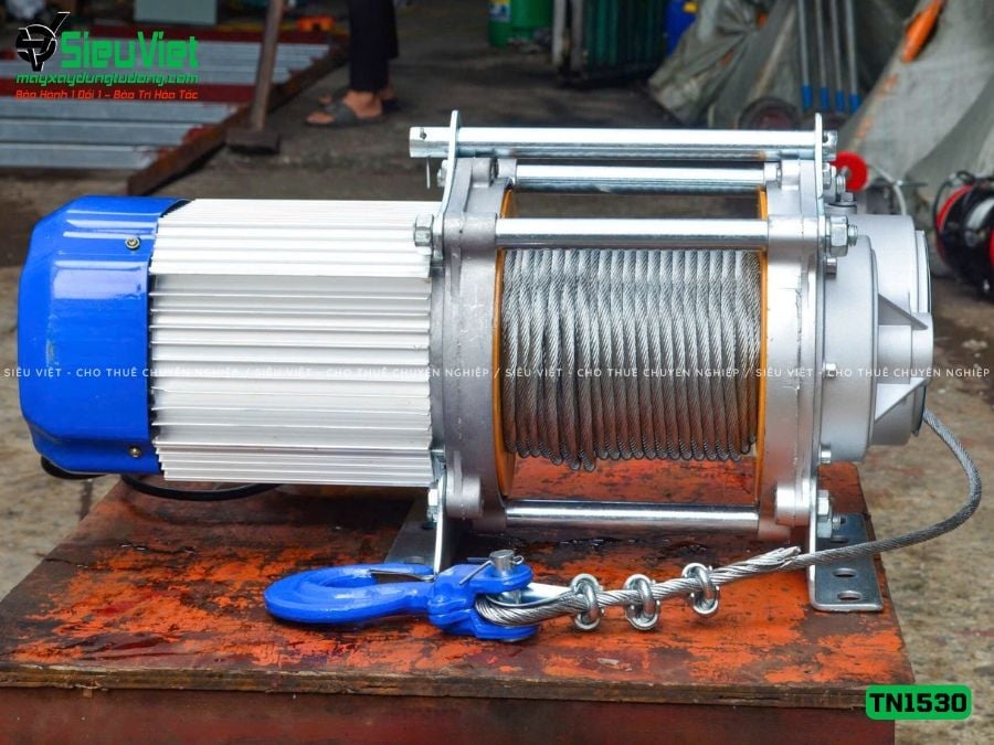 Tời nâng hàng nhanh TN1530 tải 270Kg, nâng 30m - Chuyên lắp cho Cẩu Xoay