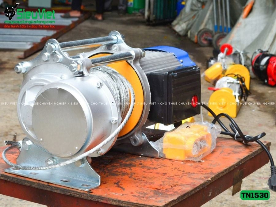 Tời nâng hàng nhanh TN1530 tải 270Kg, nâng 30m - Chuyên lắp cho Cẩu Xoay