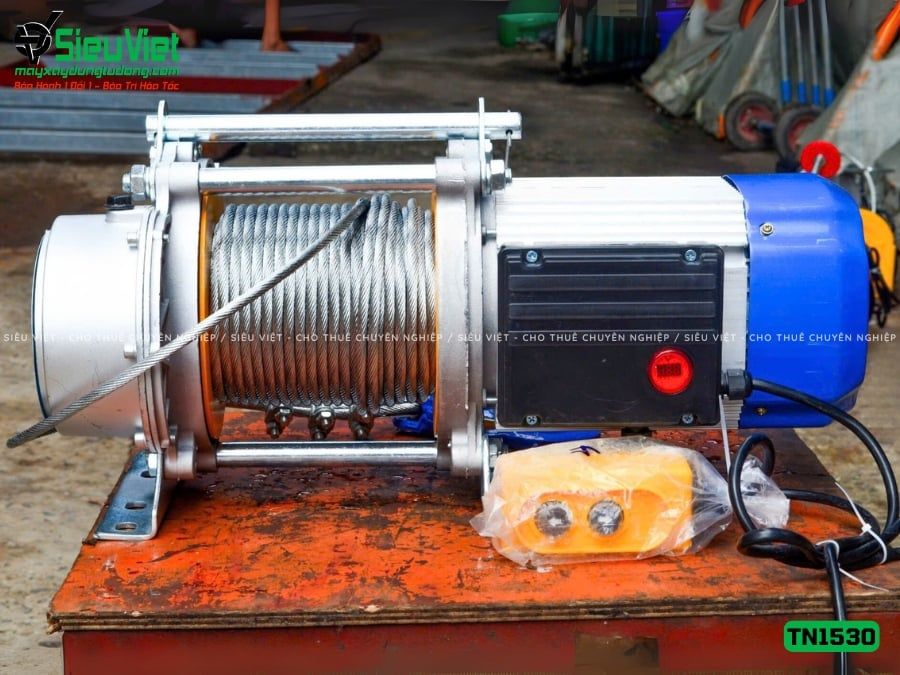 Tời nâng hàng nhanh TN1530 tải 270Kg, nâng 30m - Chuyên lắp cho Cẩu Xoay