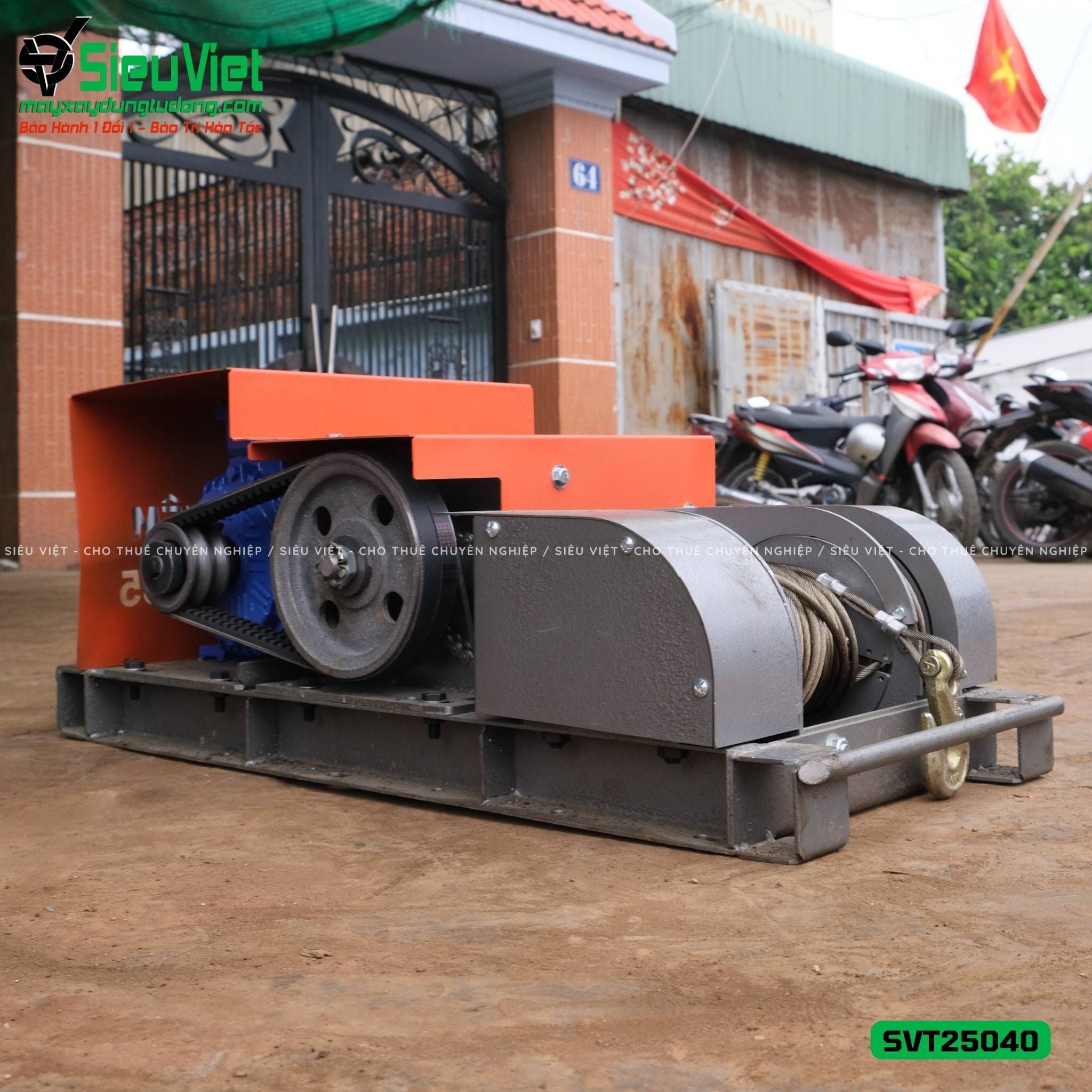 Máy tời tốc nhanh biến tần SVT25040 - 250Kg, 40m Cáp.
