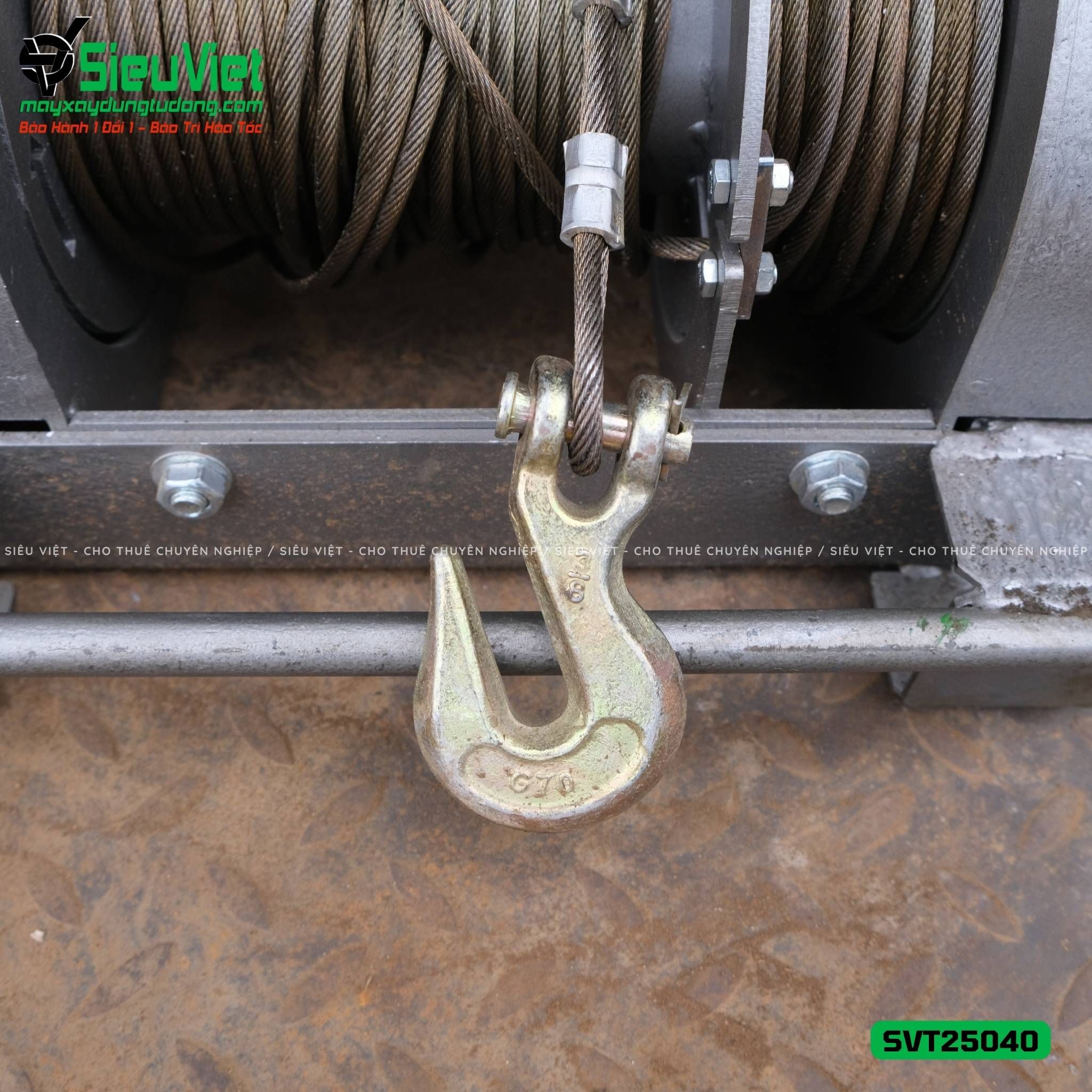 Máy tời tốc nhanh biến tần SVT25040 - 250Kg, 40m Cáp.