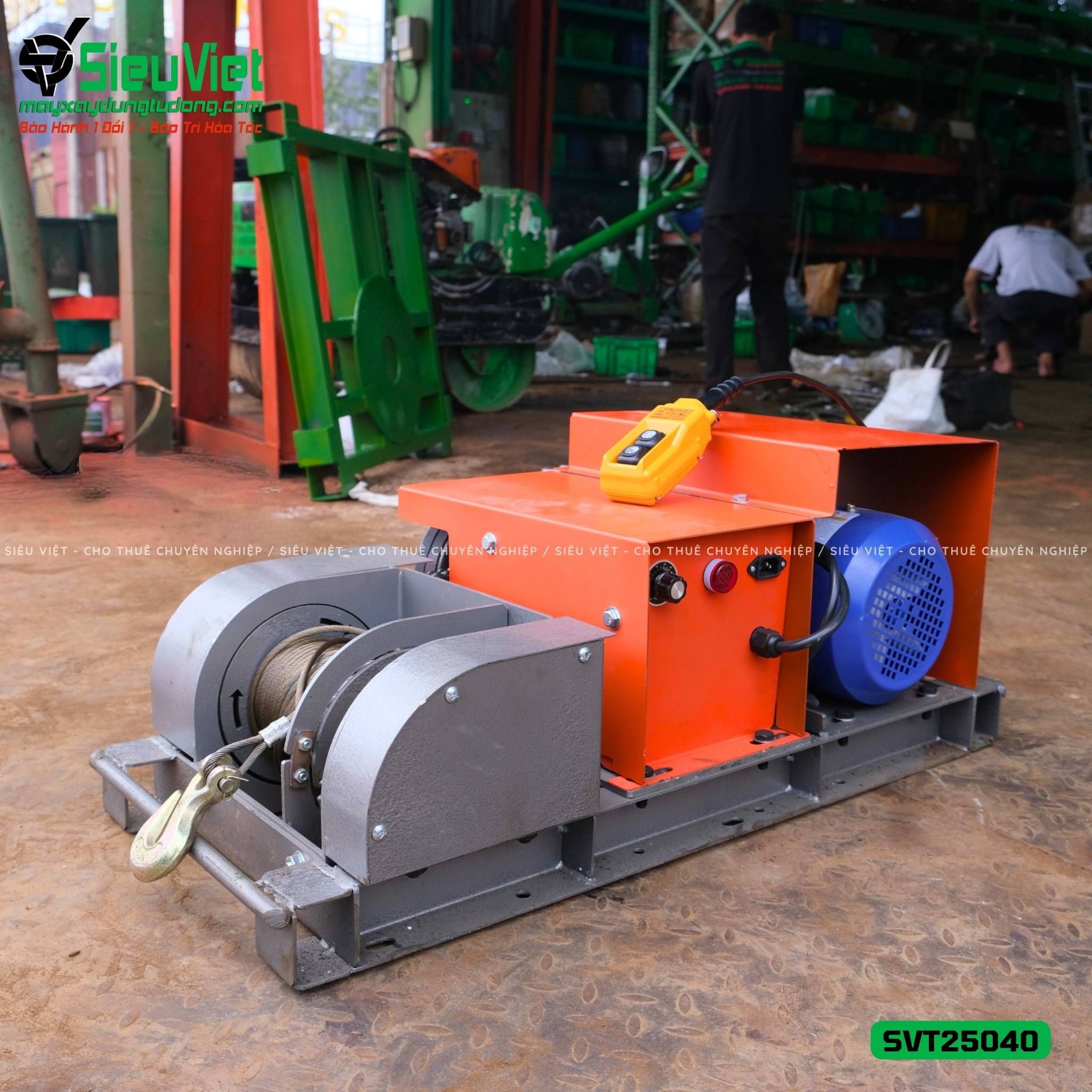 Máy tời tốc nhanh biến tần SVT25040 - 250Kg, 40m Cáp.