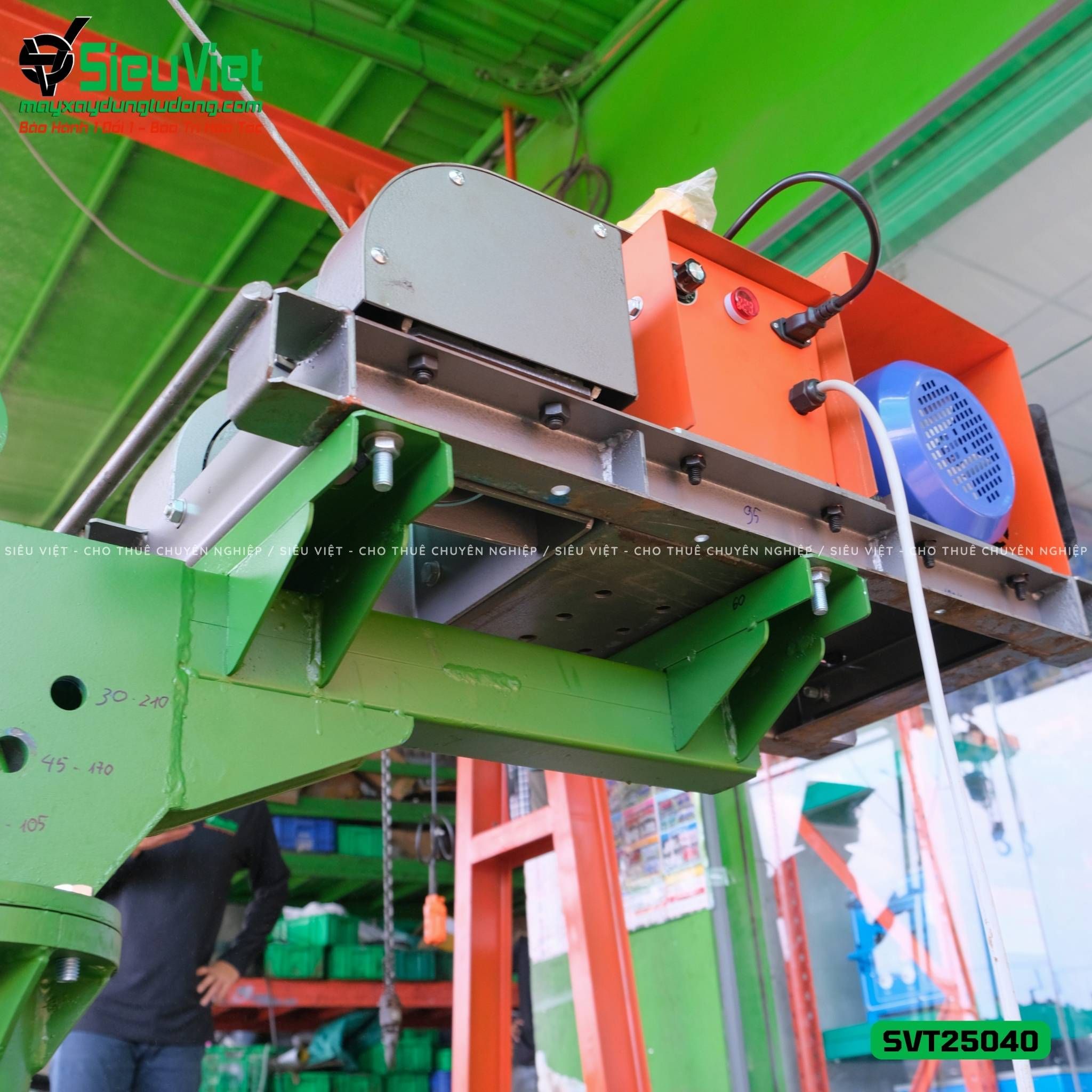 Máy tời tốc nhanh biến tần SVT25040 - 250Kg, 40m Cáp.