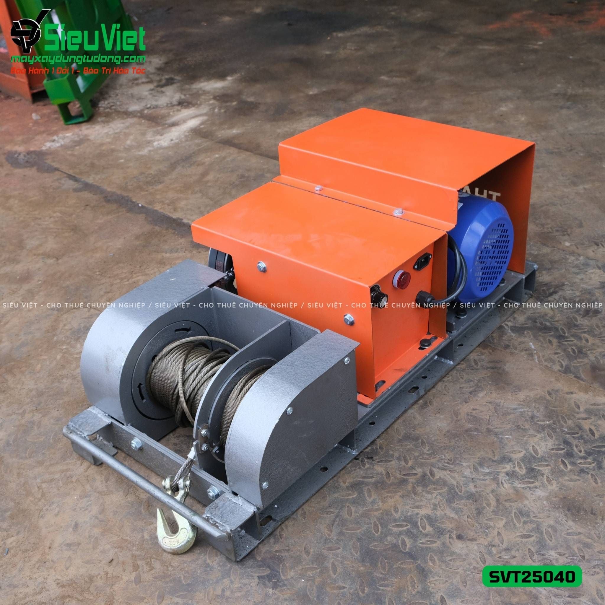 Máy tời tốc nhanh biến tần SVT25040 - 250Kg, 40m Cáp.