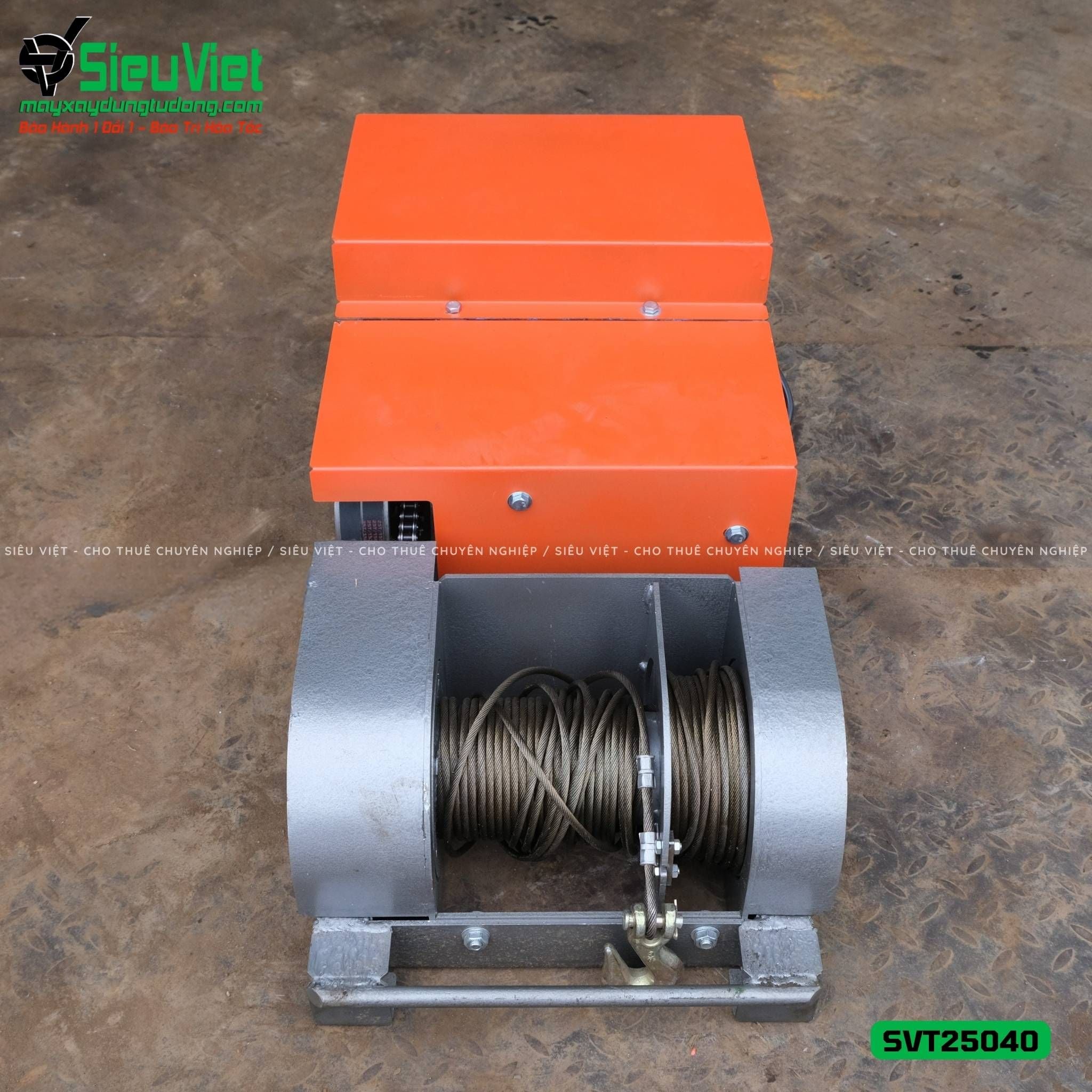 Máy tời tốc nhanh biến tần SVT25040 - 250Kg, 40m Cáp.