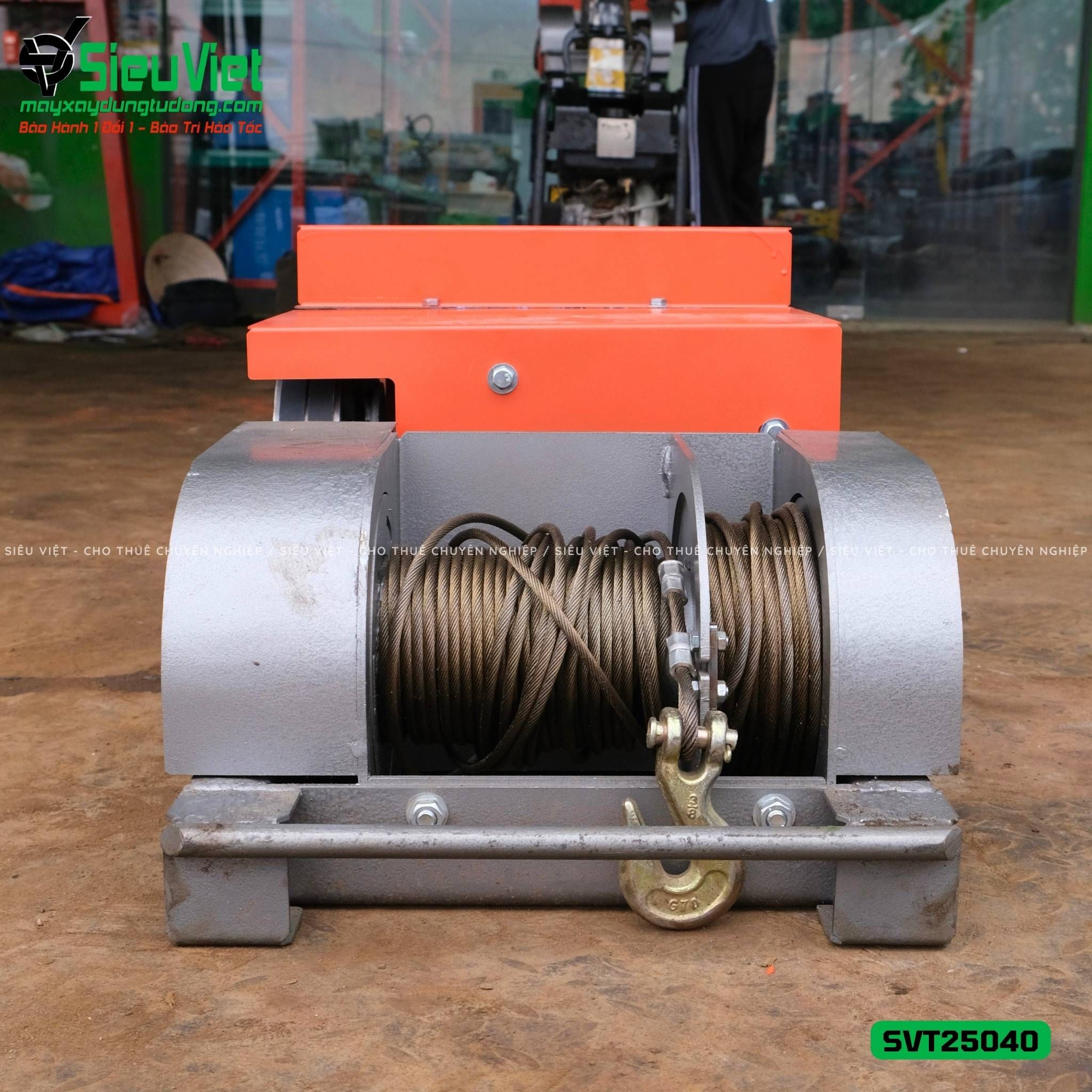 Máy tời tốc nhanh biến tần SVT25040 - 250Kg, 40m Cáp.