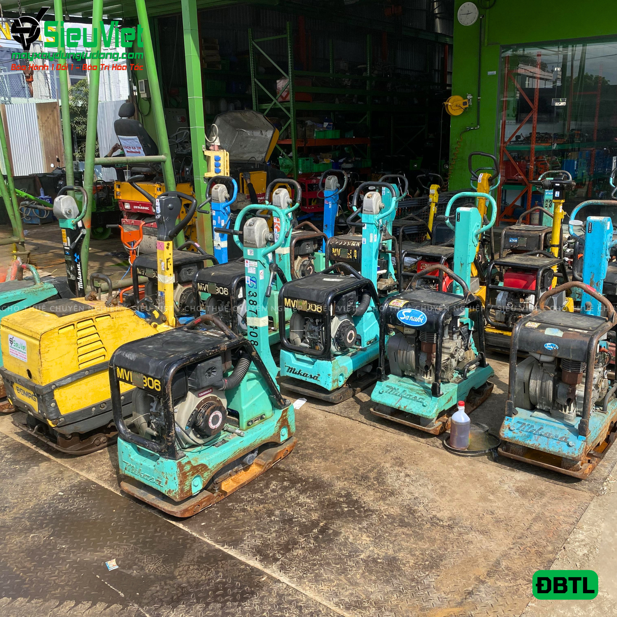 Cũ, Loại 1 - Máy đầm bàn thuỷ lực DBTL34 300-400Kg - Dầu diesel