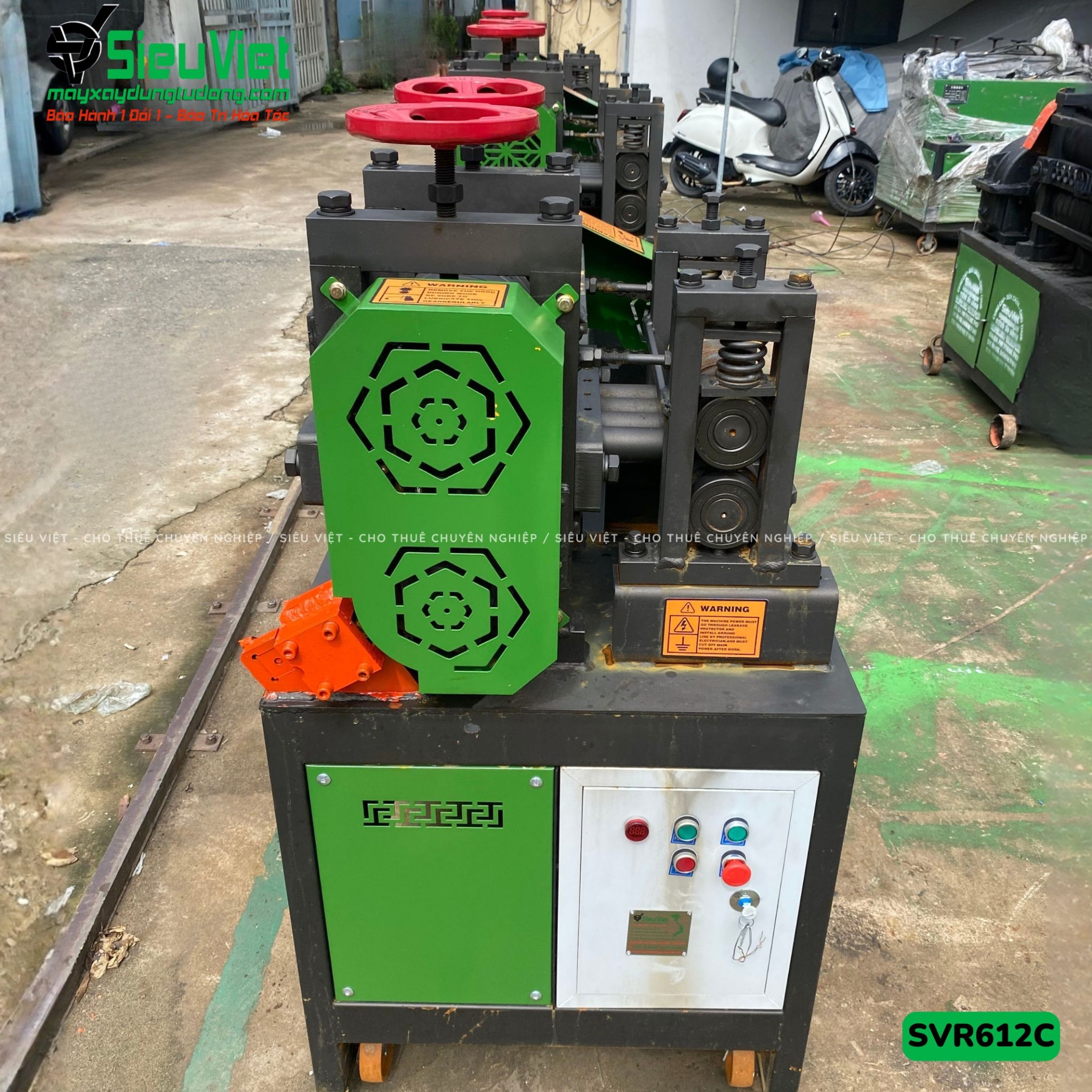 Máy duỗi sắt phế liệu phi 6-12 SVR612C (Điện 380v, 3 Pha)