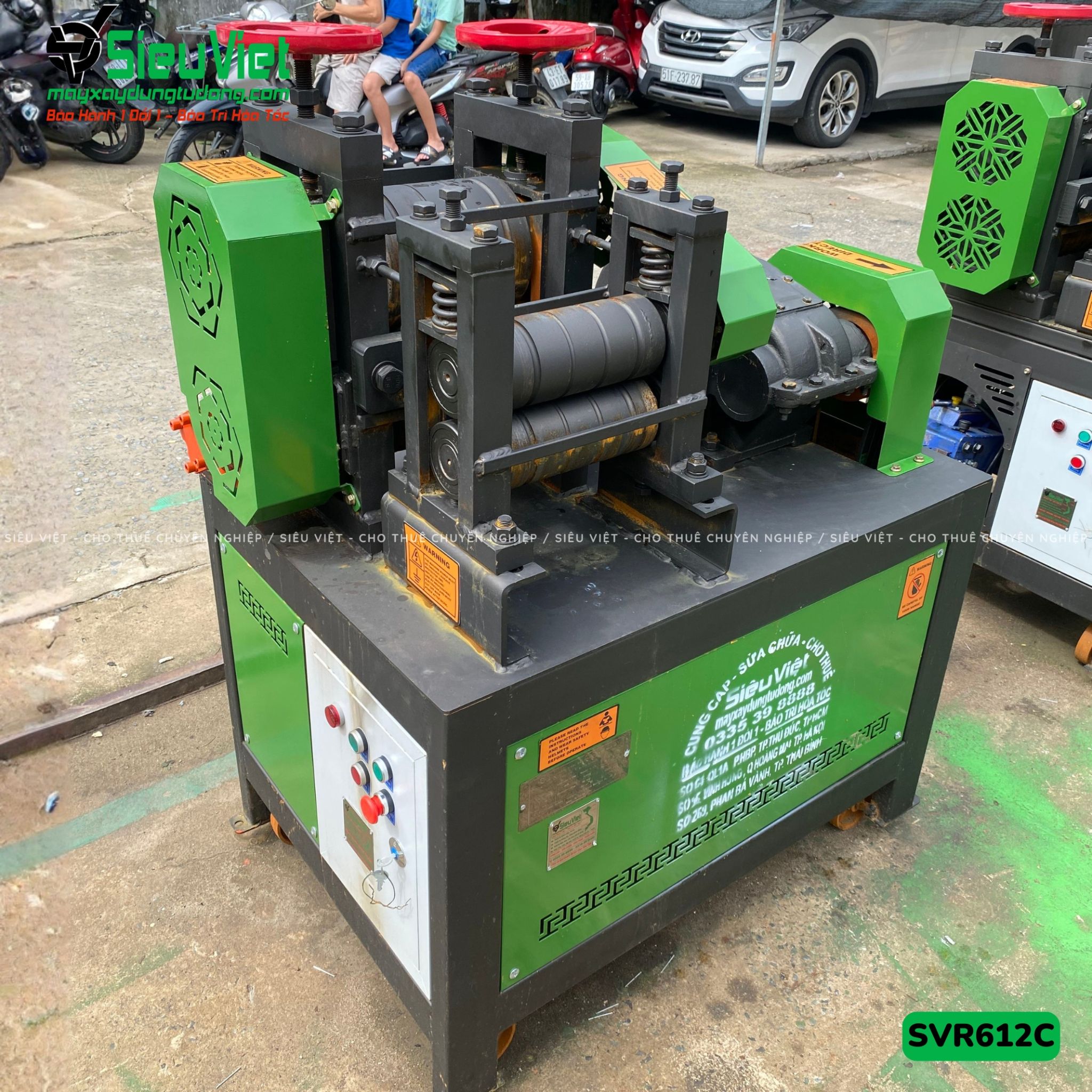 Máy duỗi sắt phế liệu phi 6-12 SVR612C (Điện 380v, 3 Pha)