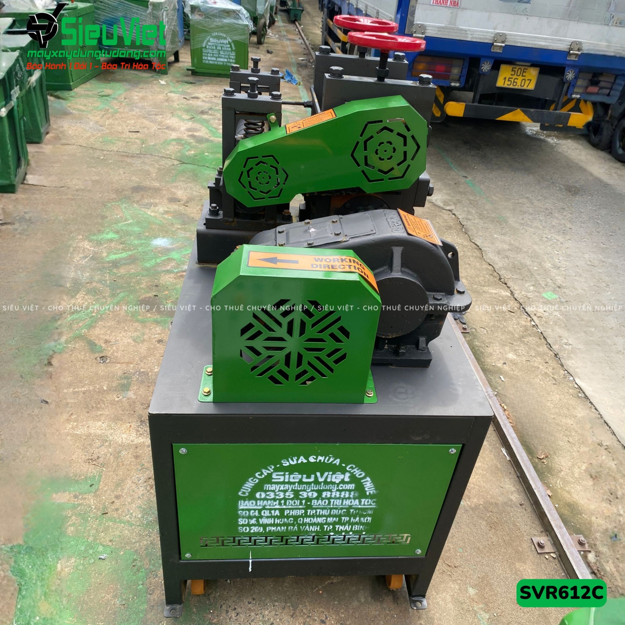 Máy duỗi sắt phế liệu phi 6-12 SVR612C (Điện 380v, 3 Pha)