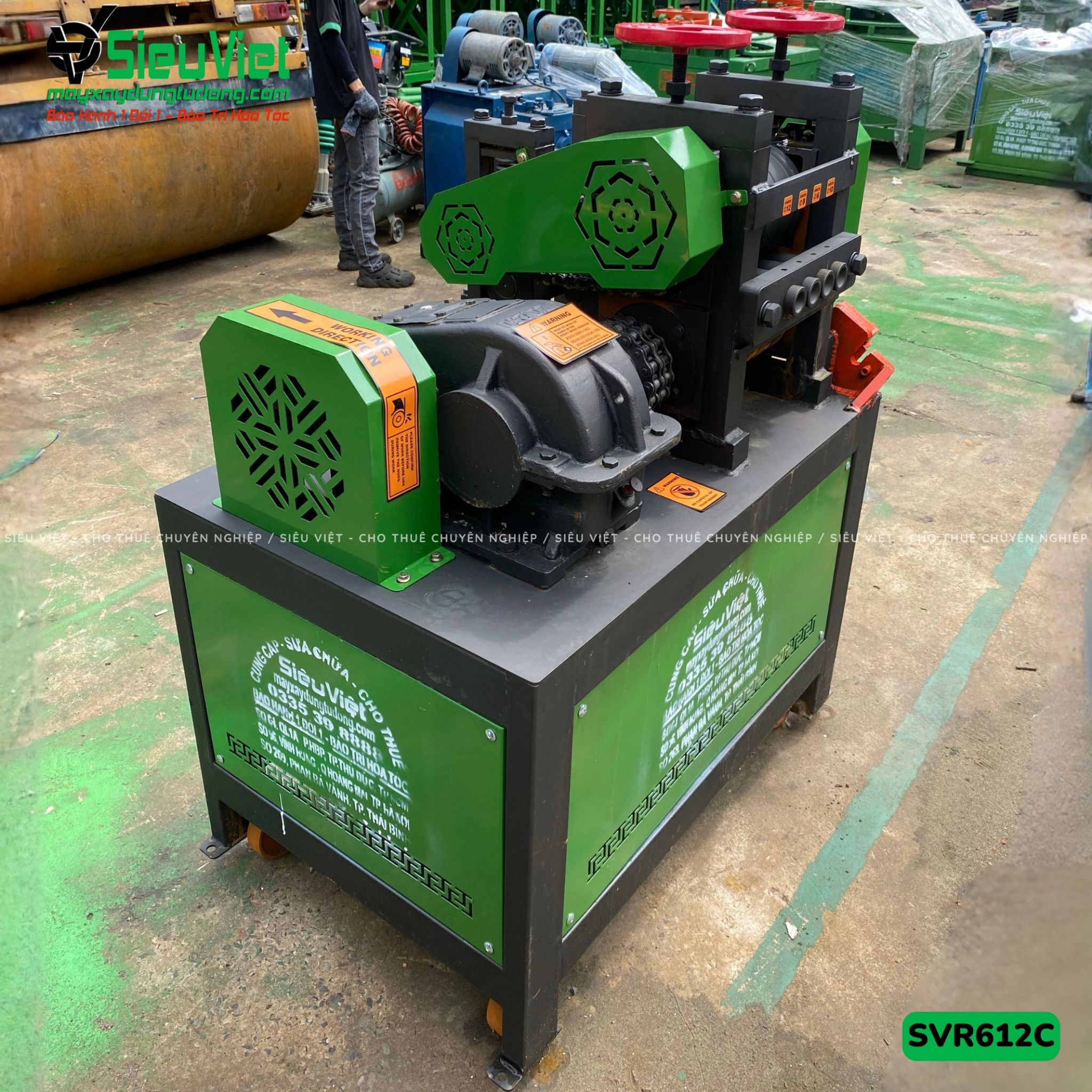 Máy duỗi sắt phế liệu phi 6-12 SVR612C (Điện 380v, 3 Pha)