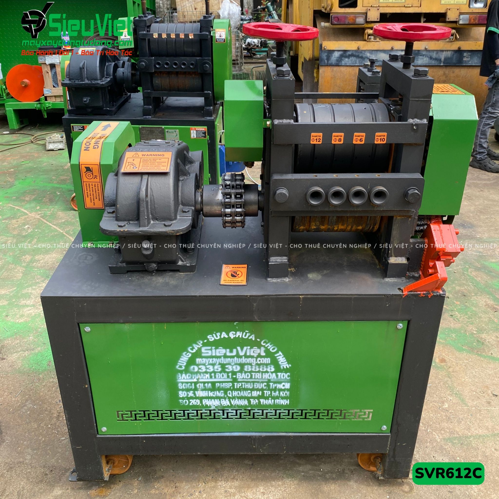 Máy duỗi sắt phế liệu phi 6-12 SVR612C (Điện 380v, 3 Pha)