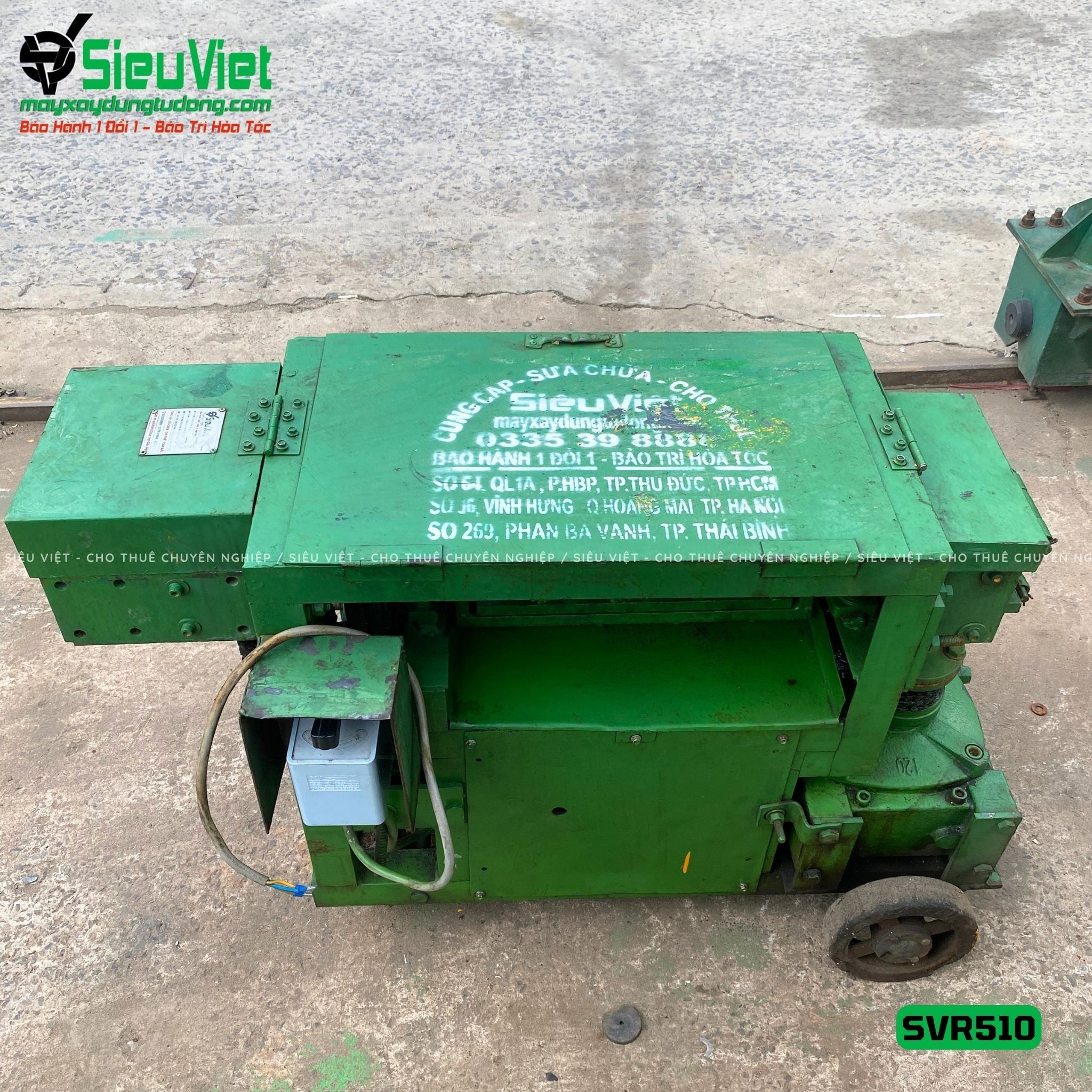 Máy duỗi sắt phế liệu phi 6-10 SVR510 (Điện 380v, 3 Pha)